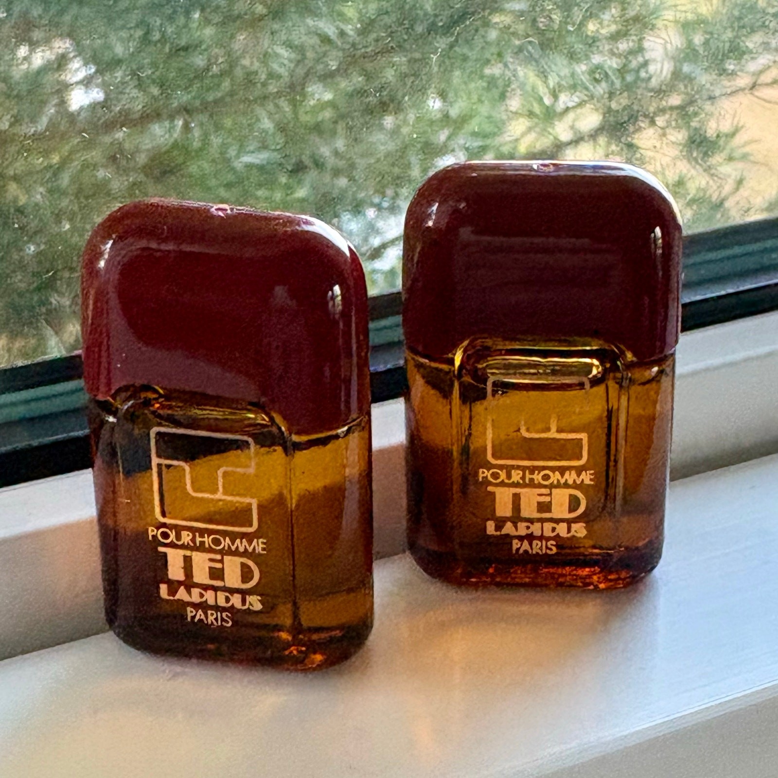 Vintage Ted Lapidus Pour Homme Mini Mens Cologne Perfume Bottles Set of 2 Vintage Ted Lapidus Pour Homme Mini Mens Cologne Perfume Bottles Set of 2