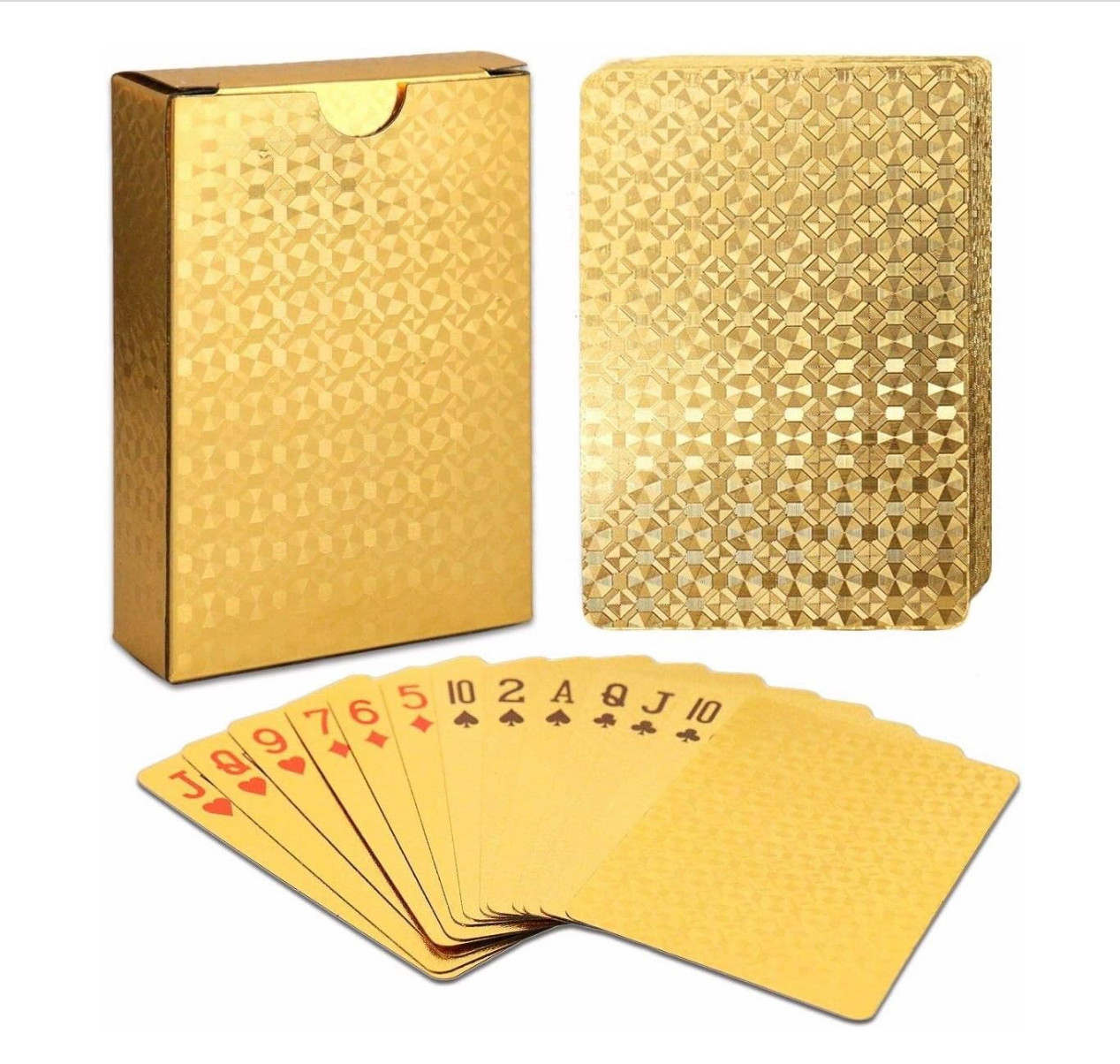 2 Decks - Gold DiamondPlaying Cards With Matching Box. Amazing Gift 2 Decks - Gold DiamondPlaying Cards With Matching Box. Amazing Gift