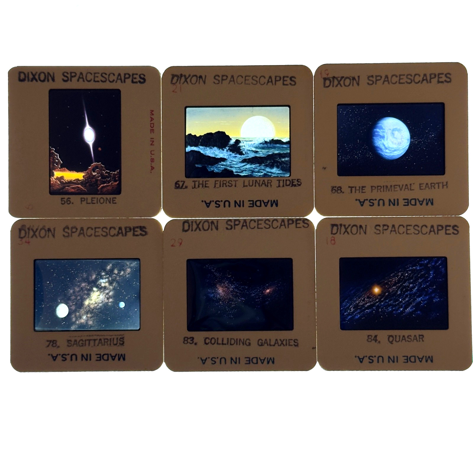 Don Dixon Spacescapes 35mm Science Fiction Slides Lot Of 6 Very Rare