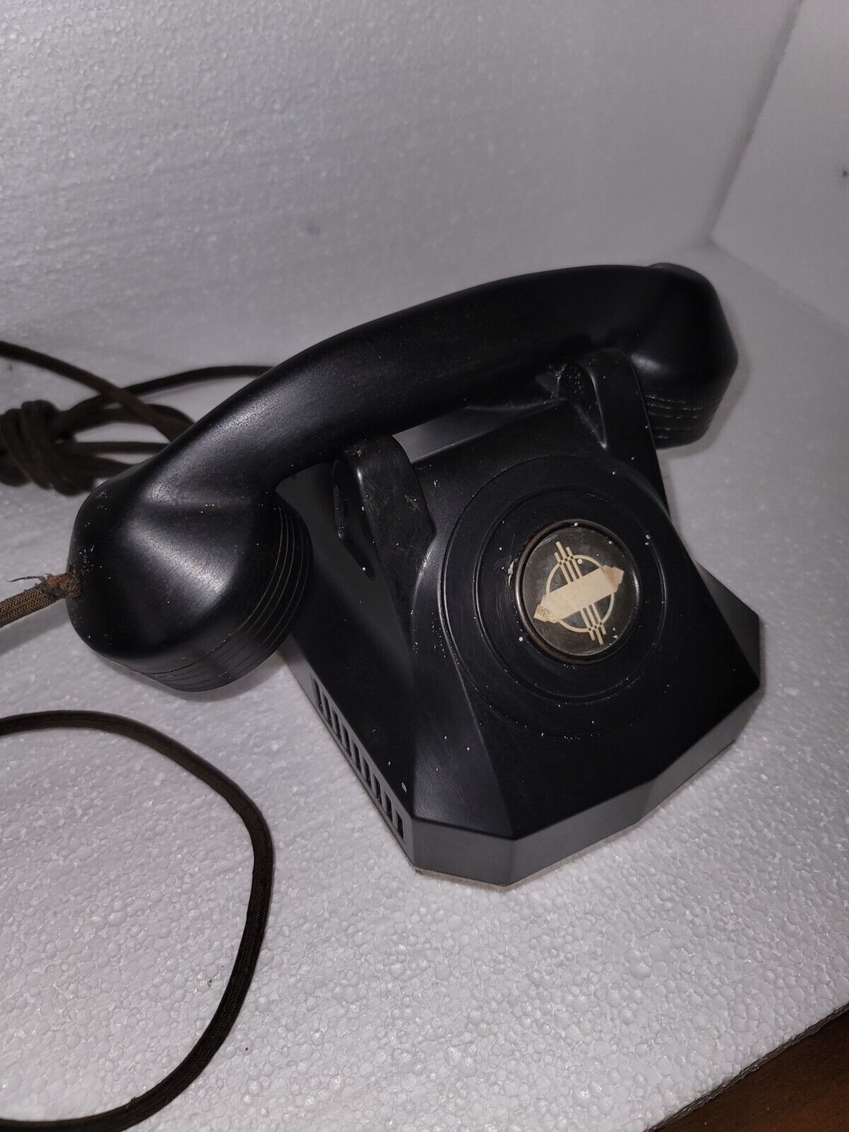 VINTAGE ART DECO AUTOMATIC ELECTRIC MONOPHONE ROTARY DIAL BLACK MODEL 
