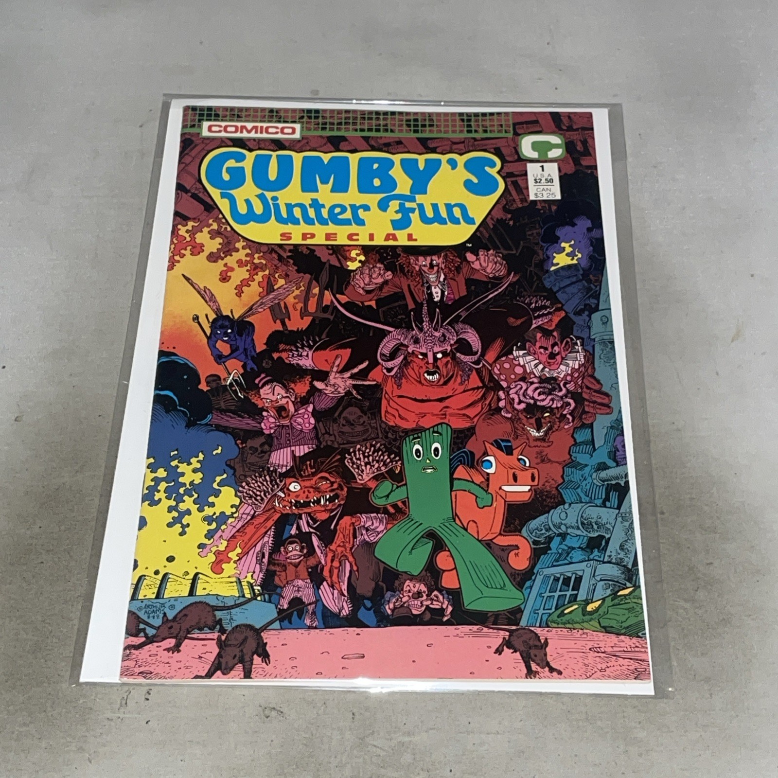 Gumby's Winter Fun Special #1 By Arthur Adams Pokey Santa Claus Comico 1988 NM Gumby's Winter Fun Special #1 By Arthur Adams Pokey Santa Claus Comico 1988 NM