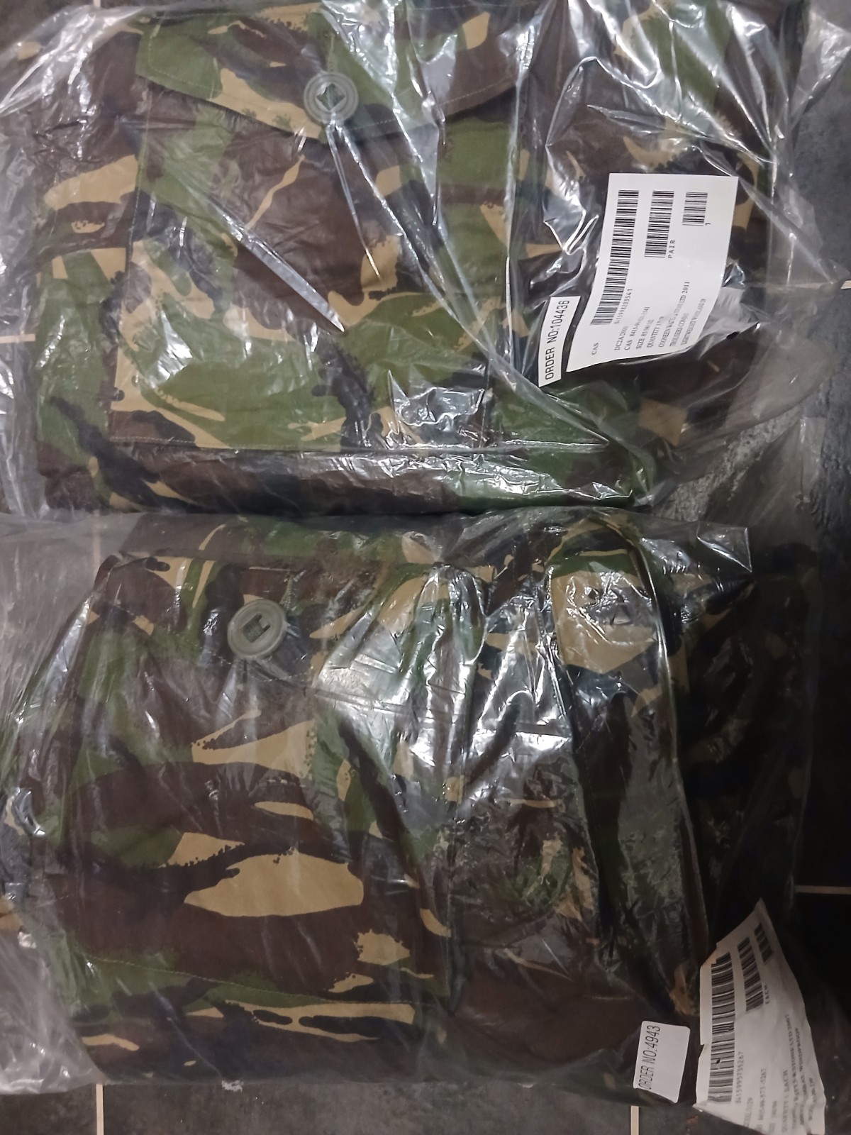 Origional British Army Dpm Combat Suit Windproof Smock /trousers Large