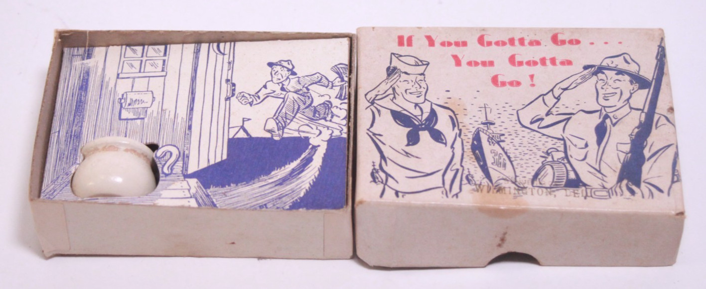 1941 WW II Novelty Toilet Gag "If You Gotta Go, You Gotta Go" Fishlove & Co USA 1941 WW II Novelty Toilet Gag "If You Gotta Go, You Gotta Go" Fishlove & Co USA