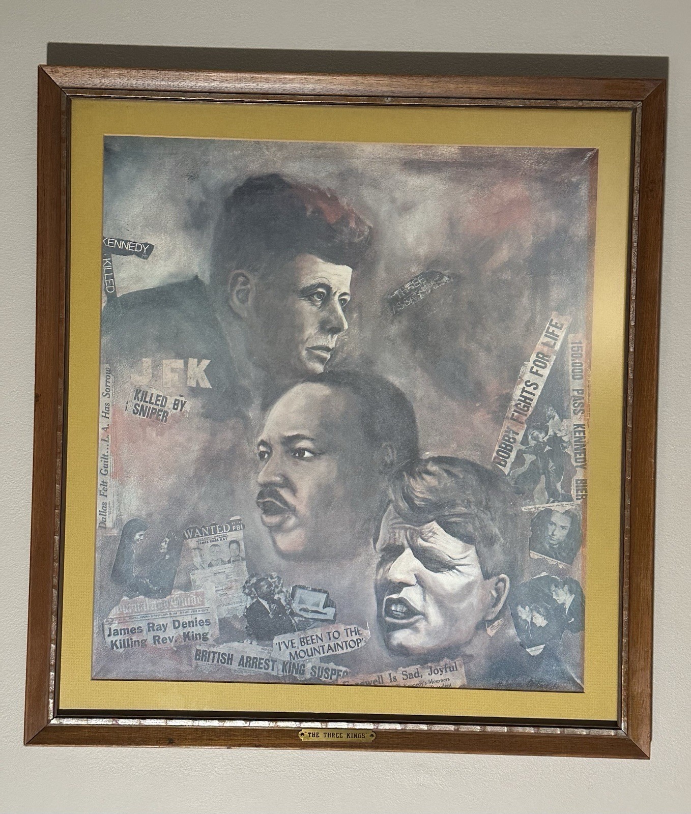 Vintage J.F.K., Martin Luther King, Robert Kennedy, “The Three Kings” Portrait Vintage J.F.K., Martin Luther King, Robert Kennedy, “The Three Kings” Portrait