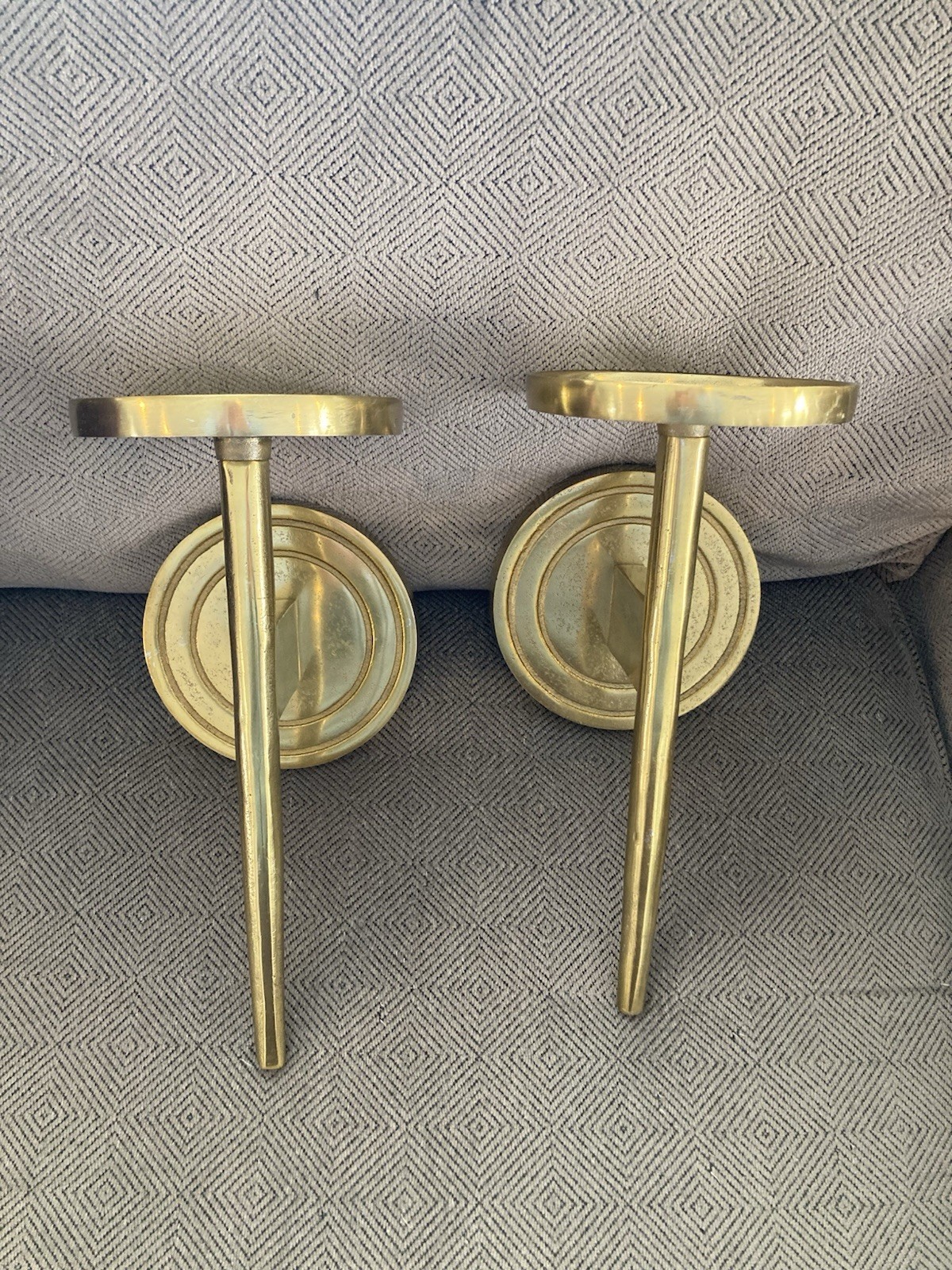 2 Gold Metal Wall Sconce / Candle Holder Hollywood Regency / India / Guilded Age 2 Gold Metal Wall Sconce / Candle Holder Hollywood Regency / India / Guilded Age