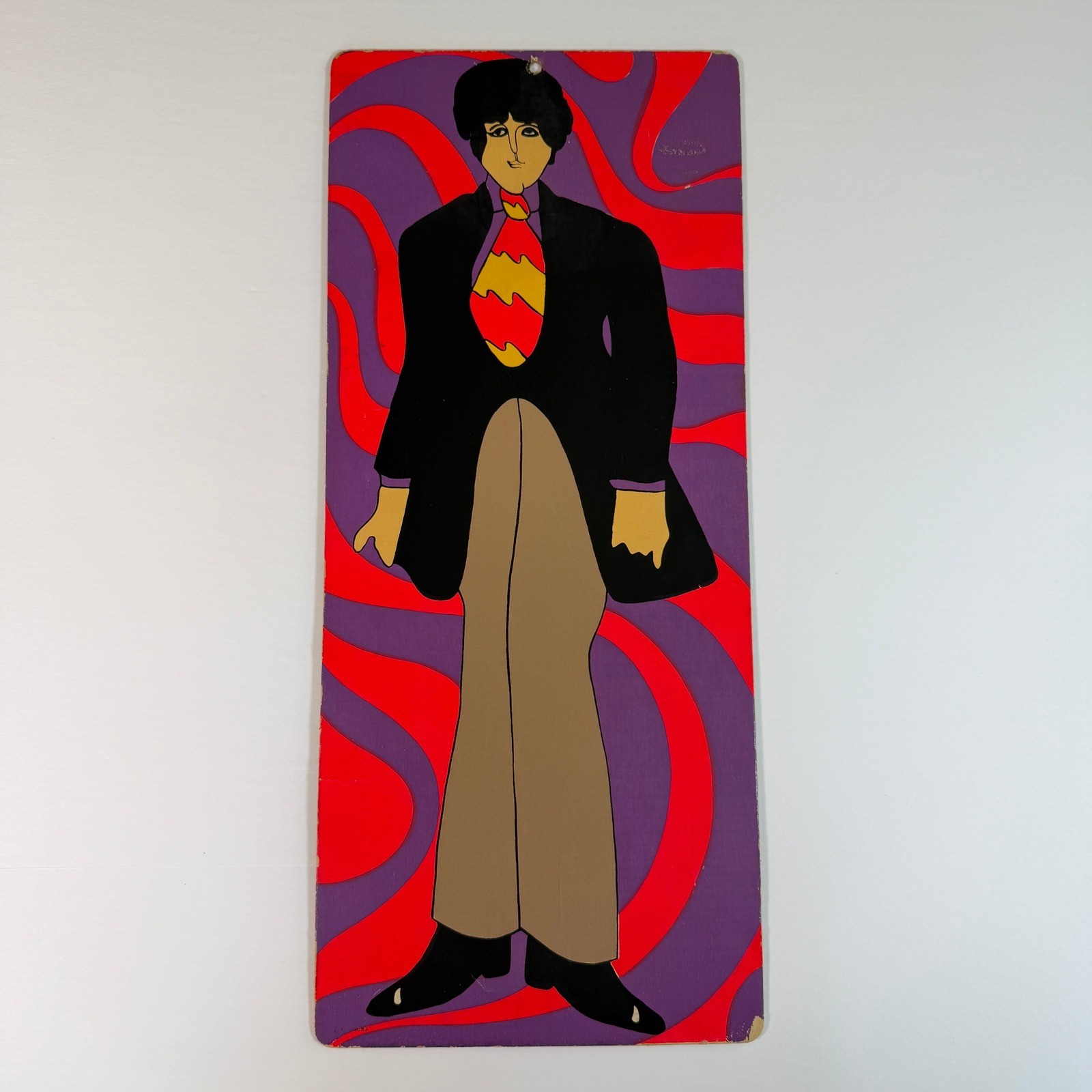 Vintage Yellow Submarine The Beatles Paul McCartney Pop Art Wall Plaque RARE