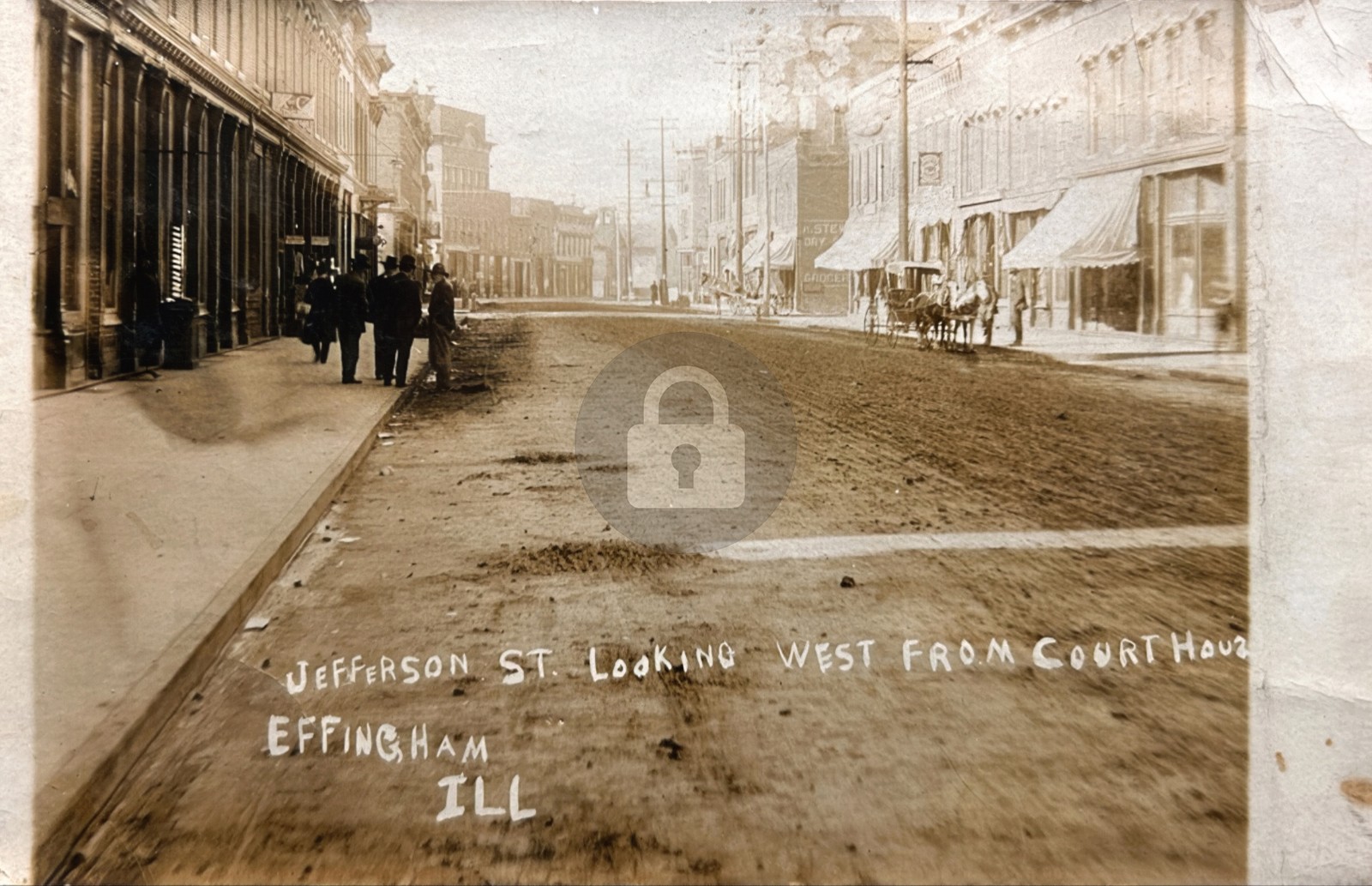 Effingham Illinois Jefferson Street Looking W IL 09 RPPC Photo Postcard COPY Effingham Illinois Jefferson Street Looking W IL 09 RPPC Photo Postcard COPY