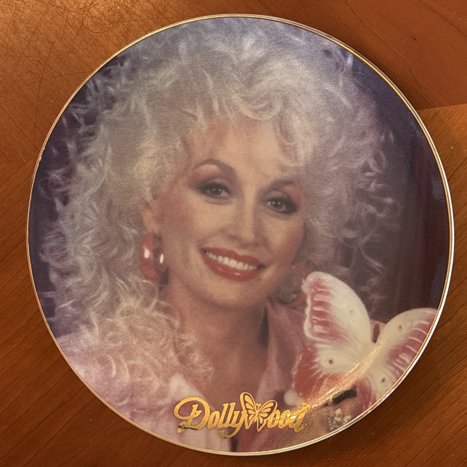 Dolly Parton Dollywood Ceramic Round Decorative Collector Plate Vintage JAPAN