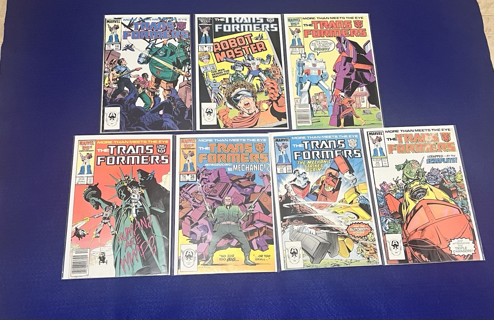 Transformers (Marvel 1984 1st Series) Comic Lot of 7 1980s Transformers (Marvel 1984 1st Series) Comic Lot of 7 1980s