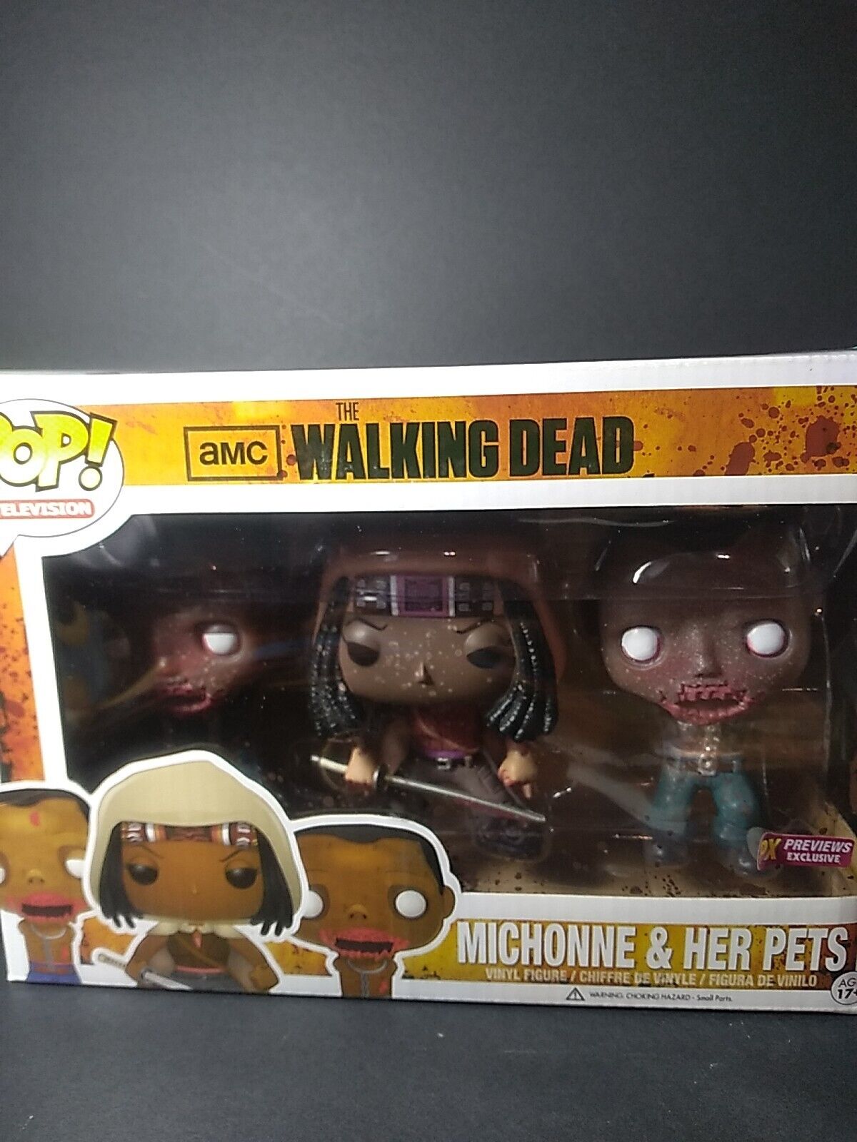 Funko Pop AMC The Walking Dead  Michonne & Her Pets PX Previous Exclusive New
