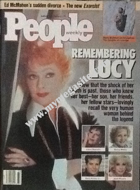 LUCILLE BALL  -  PEOPLE WEEKLY MAGAZINE -  AUG 1989