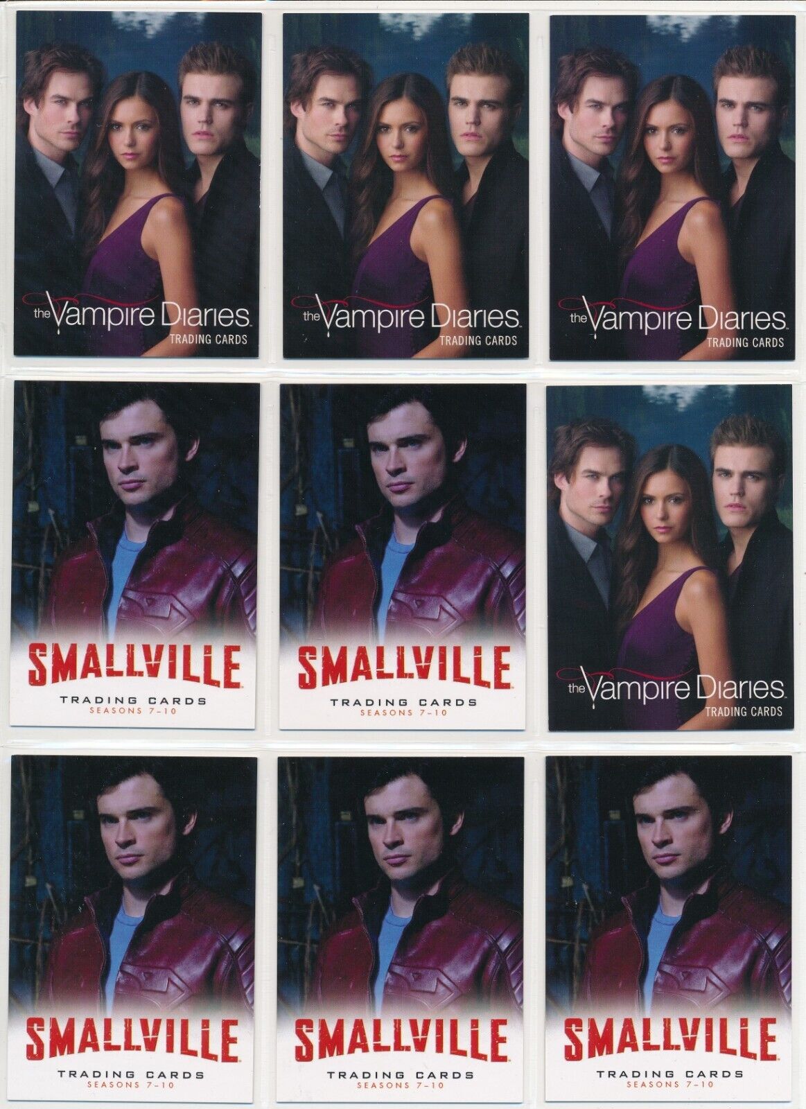 2011-12 Cryptozoic Vampire Diaries Smallville Promo Card Lot of 9 Cards #P4 P2