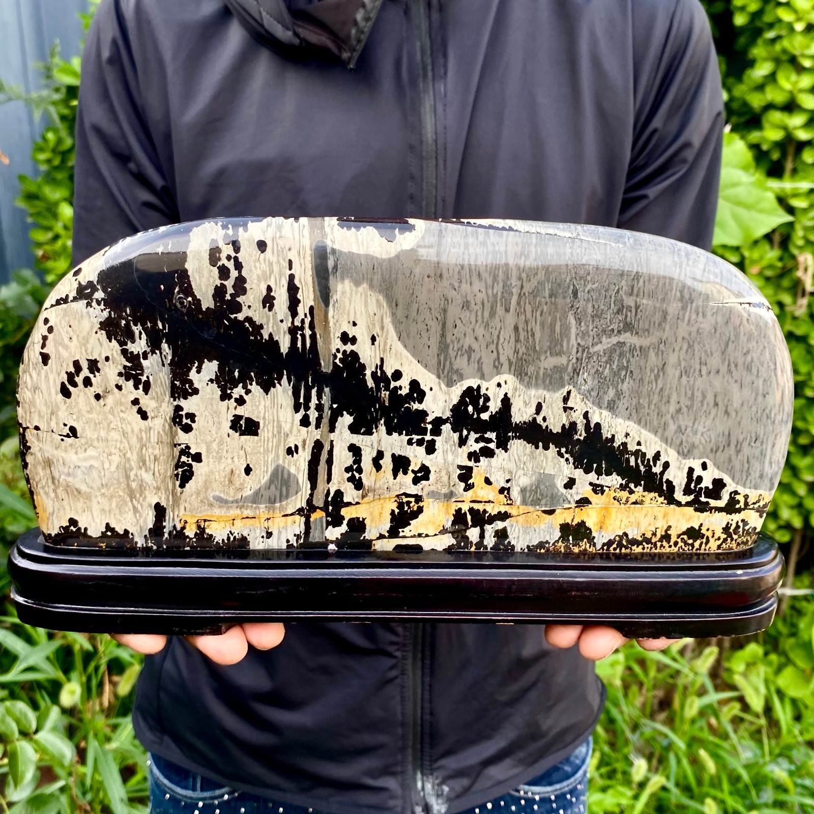 3.52LB Beautiful Natural Chinese Dendritic Limestone Picture Stone Guohua-Rare 3.52LB Beautiful Natural Chinese Dendritic Limestone Picture Stone Guohua-Rare