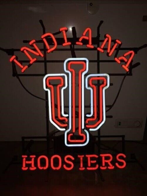 US STOCK Indiana H-oosiers Neon Light Sign Bar Pub Cave Garage Glass Decor 24" US STOCK Indiana H-oosiers Neon Light Sign Bar Pub Cave Garage Glass Decor 24"