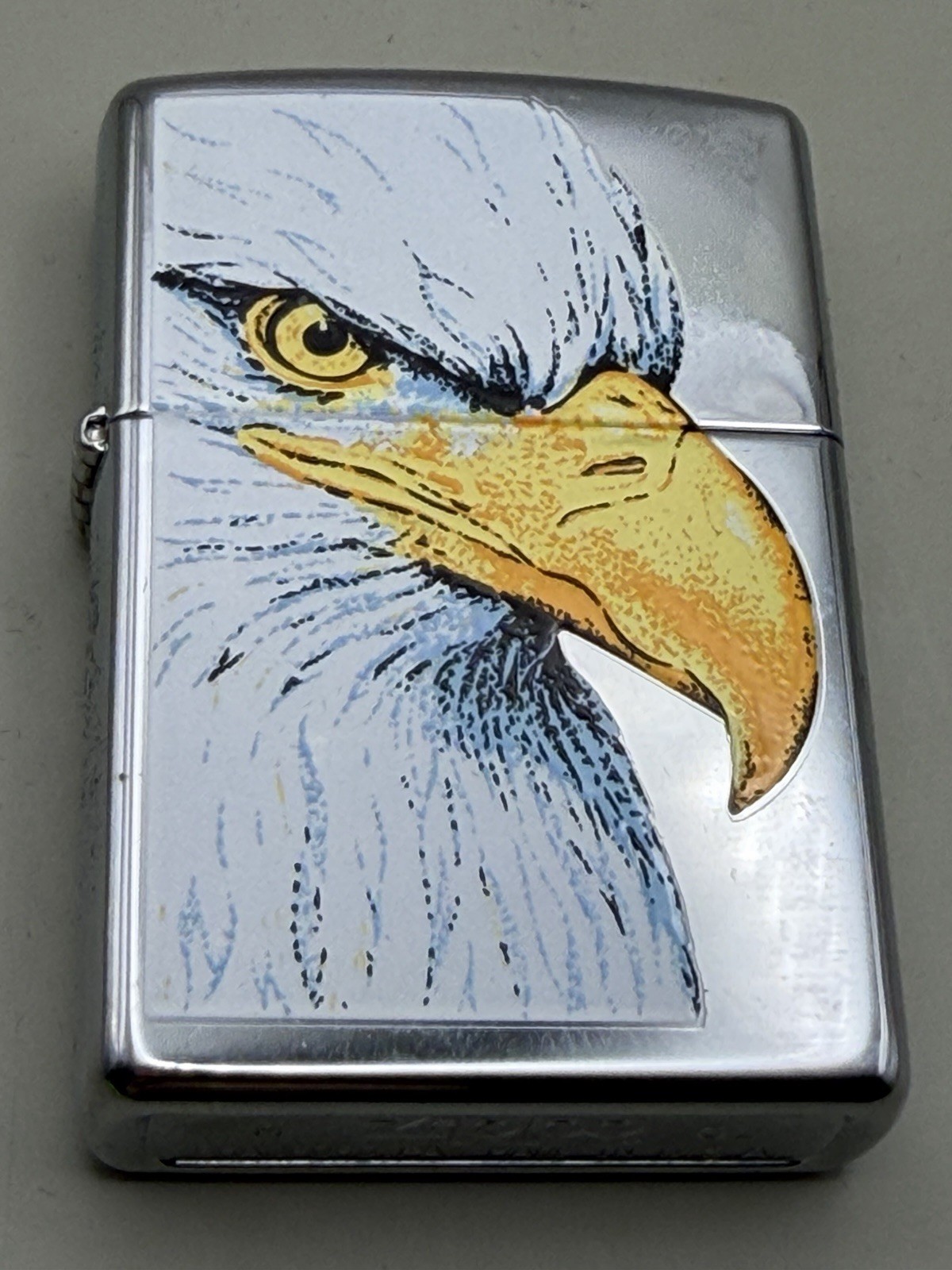 Bald Eagle Face Close Up Vintage 2001 Chrome Zippo Lighter New Bald Eagle Face Close Up Vintage 2001 Chrome Zippo Lighter New