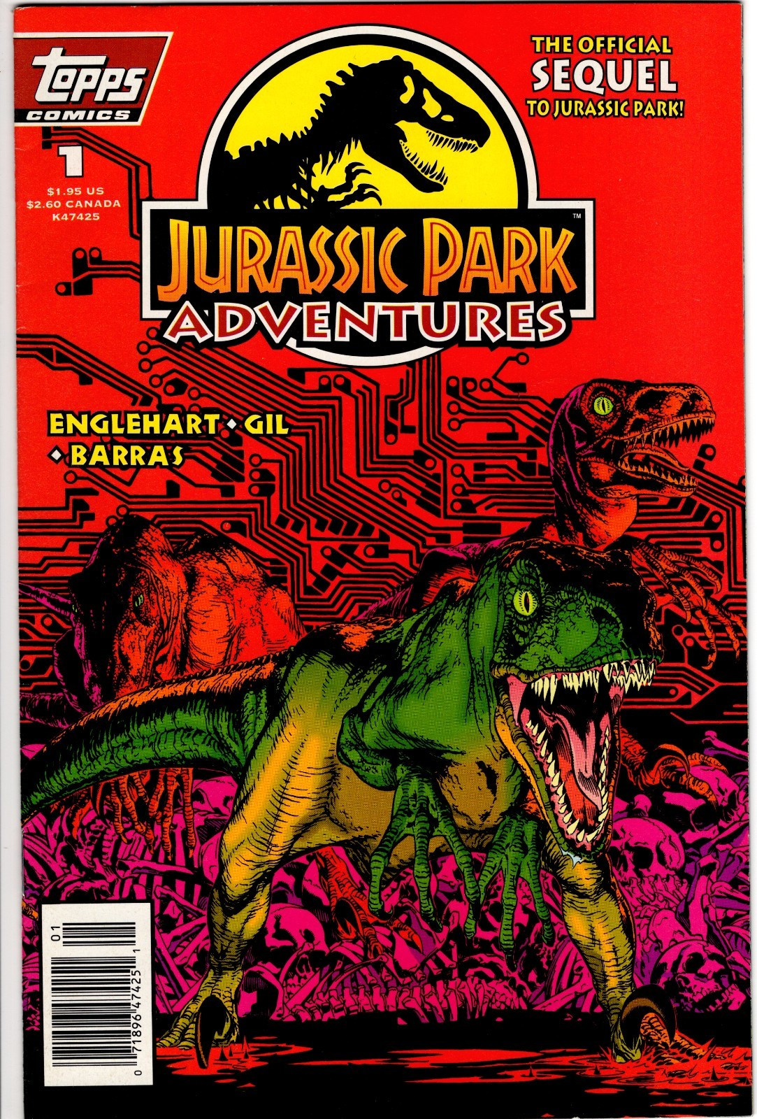 JURASSIC PARK ADVENTURES #1 (1994): Newsstand: VF