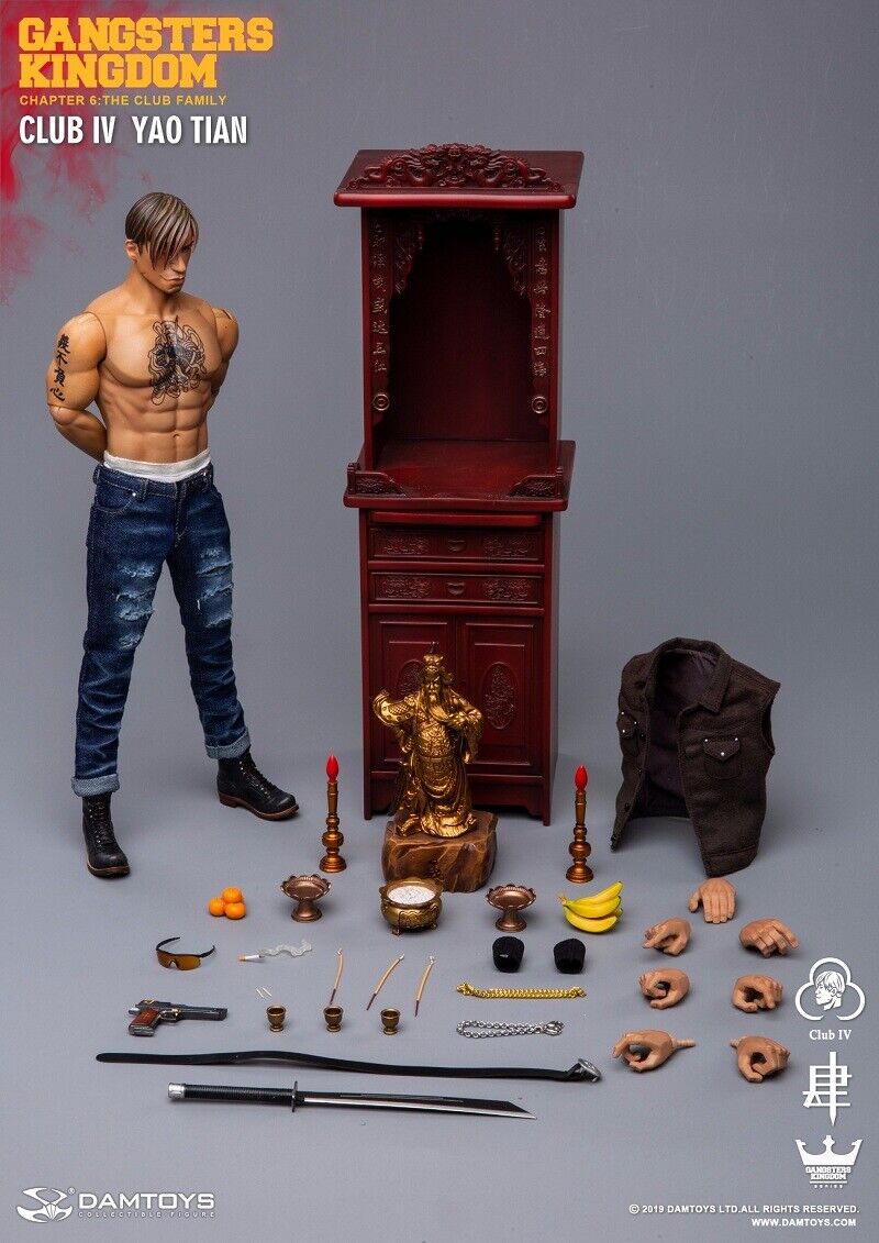 DAMTOYS 1/6 Gangsters Kingdom Club 4 YaoTian GK019 Collectible Figure In Stock