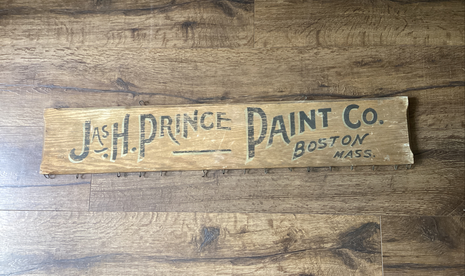 1890s Wood Painted Trade Sign Jas. H. Prince Paint Co Boston MA Mass 1890s Wood Painted Trade Sign Jas. H. Prince Paint Co Boston MA Mass