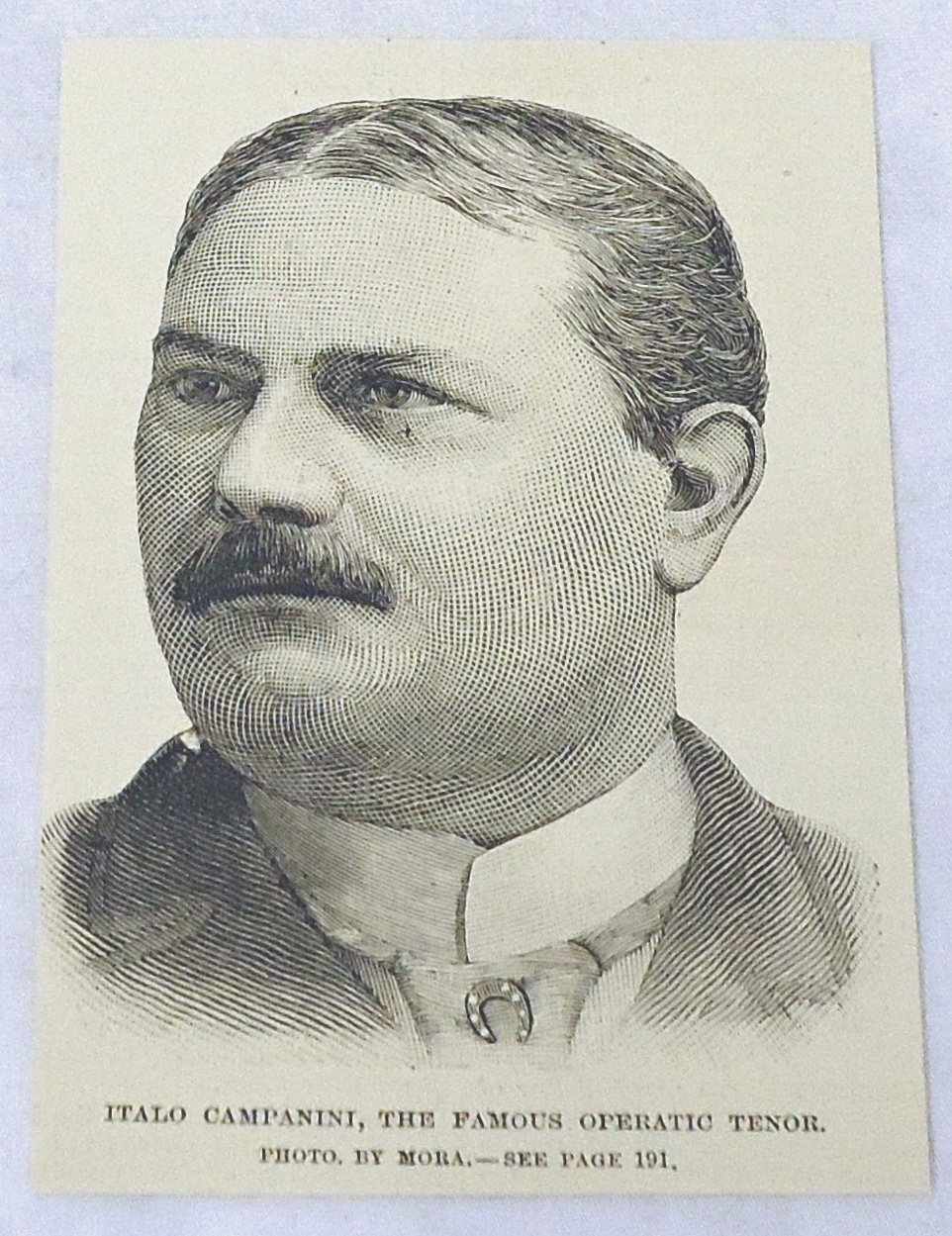 1889 magazine engraving ~ ITALO CAMPANINI, Operatic Tenor 1889 magazine engraving ~ ITALO CAMPANINI, Operatic Tenor