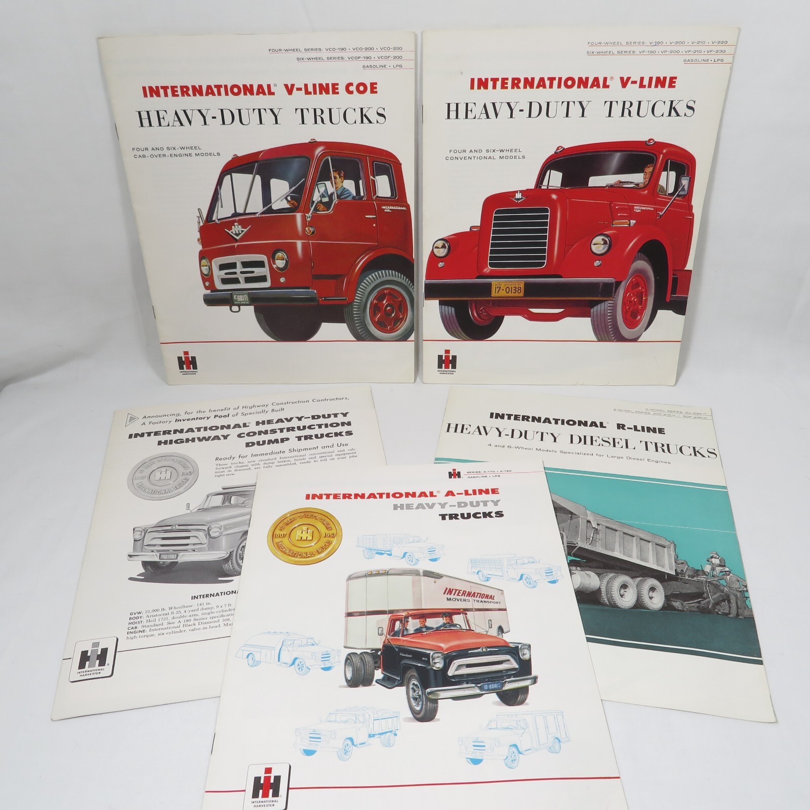 5 Vintage International Heavy Duty Trucks Booklets Brochures 1950s 5 Vintage International Heavy Duty Trucks Booklets Brochures 1950s