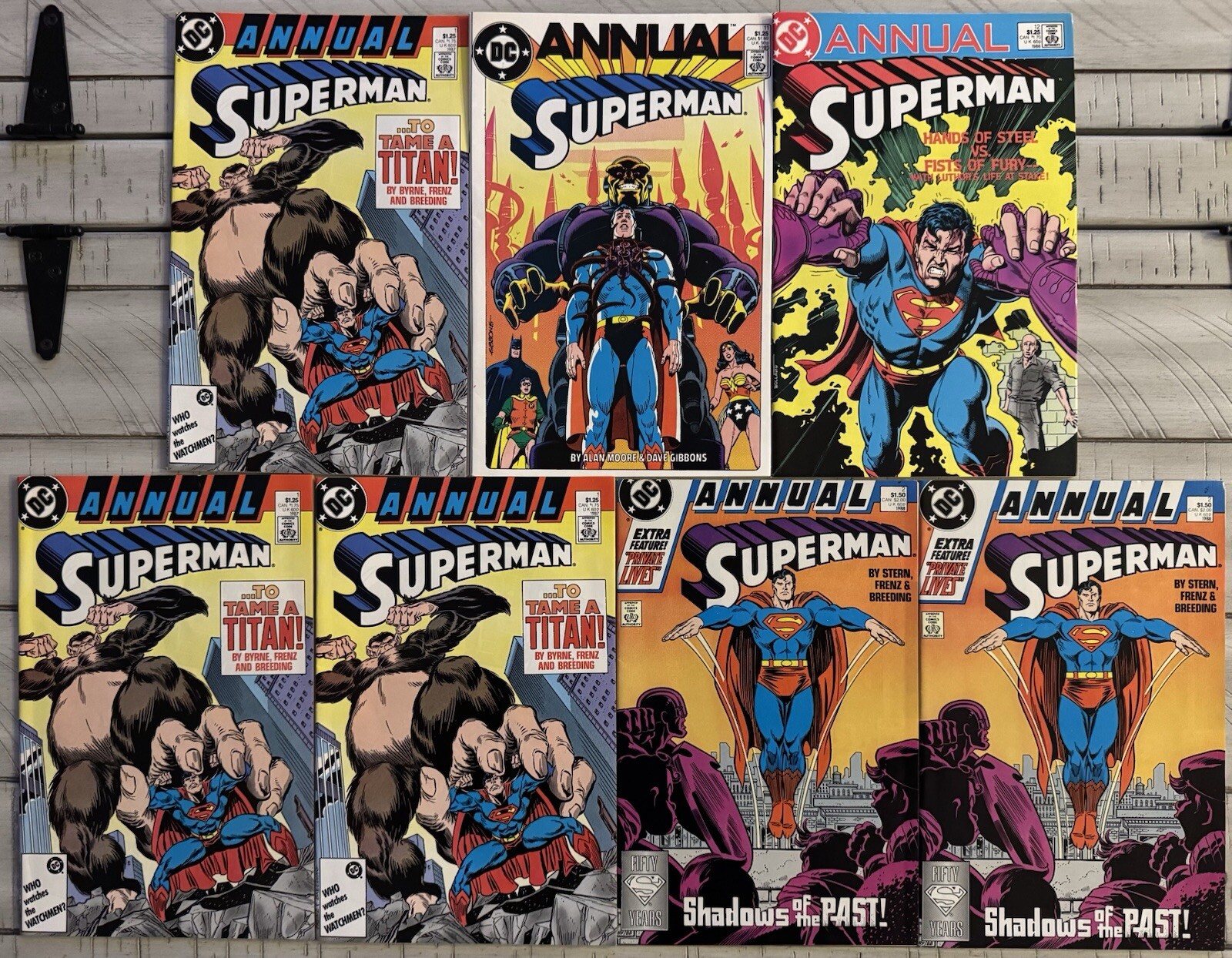 MINT🔥 SUPERMAN ANNUAL 1985-1988 COMIC BOOK LOT 7 ISSUES #1x3 | #2x2 | #11 | #12 MINT🔥 SUPERMAN ANNUAL 1985-1988 COMIC BOOK LOT 7 ISSUES #1x3 | #2x2 | #11 | #12