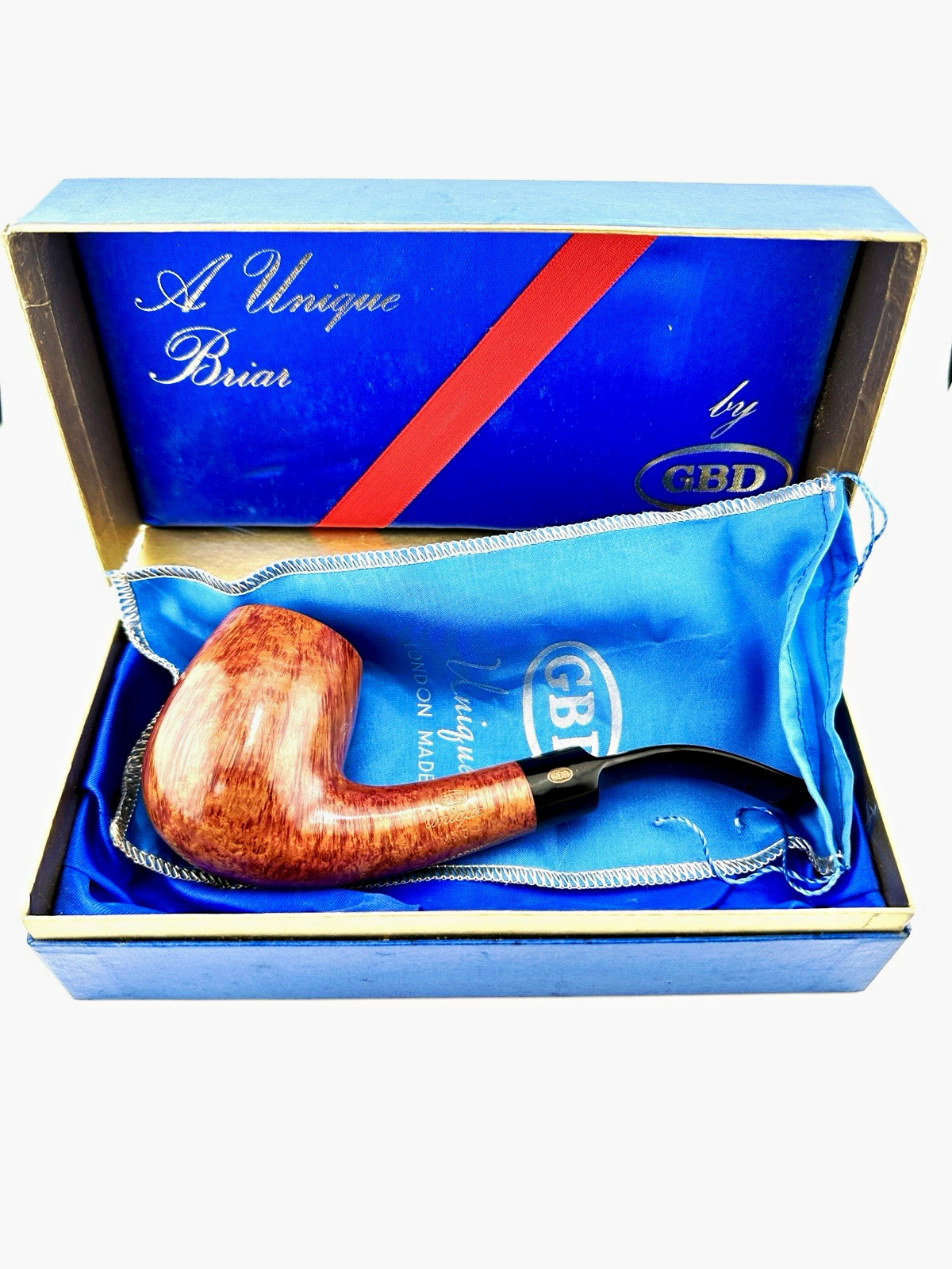 LARGE UNSMOKED GBD “UNIQUE” Tobacco Pipe w/ Original Box and Pouch. RARE LARGE UNSMOKED GBD “UNIQUE” Tobacco Pipe w/ Original Box and Pouch. RARE
