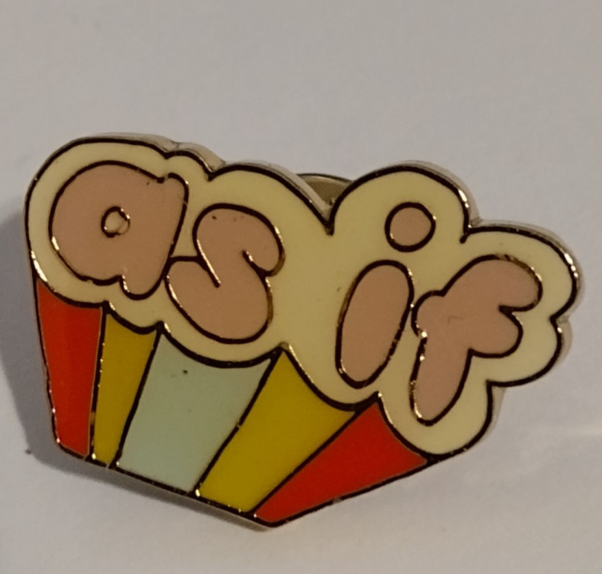 AS IF Animated Letters Multicolor Lapel Pin AS IF Animated Letters Multicolor Lapel Pin