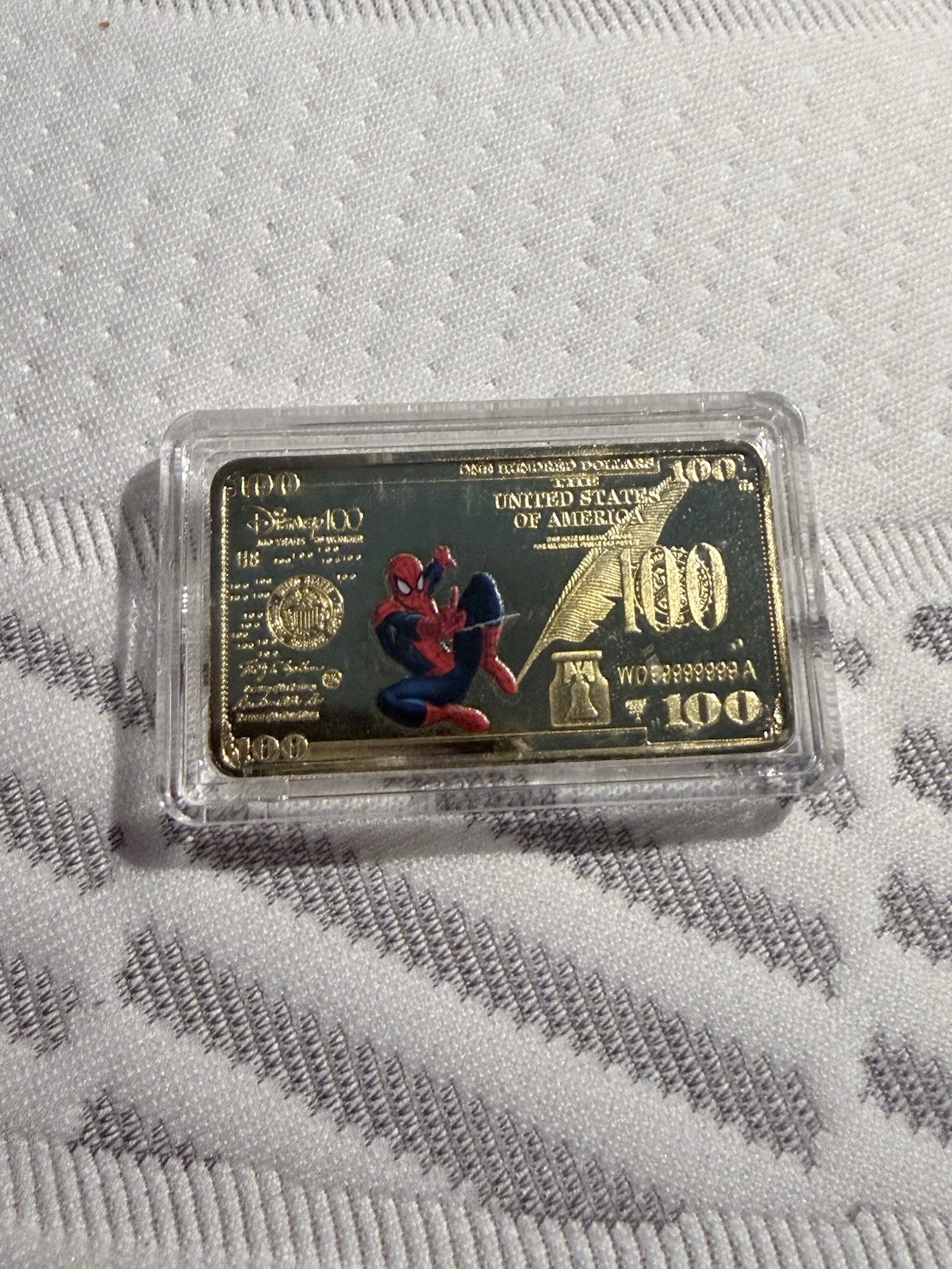 Spider- Man 100 Years Of Wounder 24k Gold Bar Spider- Man 100 Years Of Wounder 24k Gold Bar