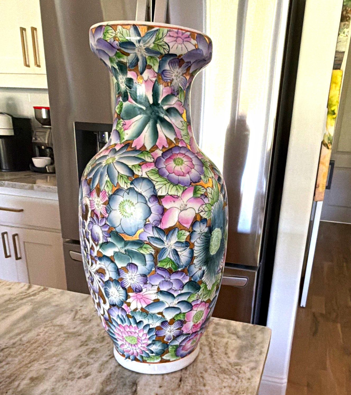Chinese Porcelain Vase with Floral Design, Ownership History Not Available Chinese Porcelain Vase with Floral Design, Ownership History Not Available