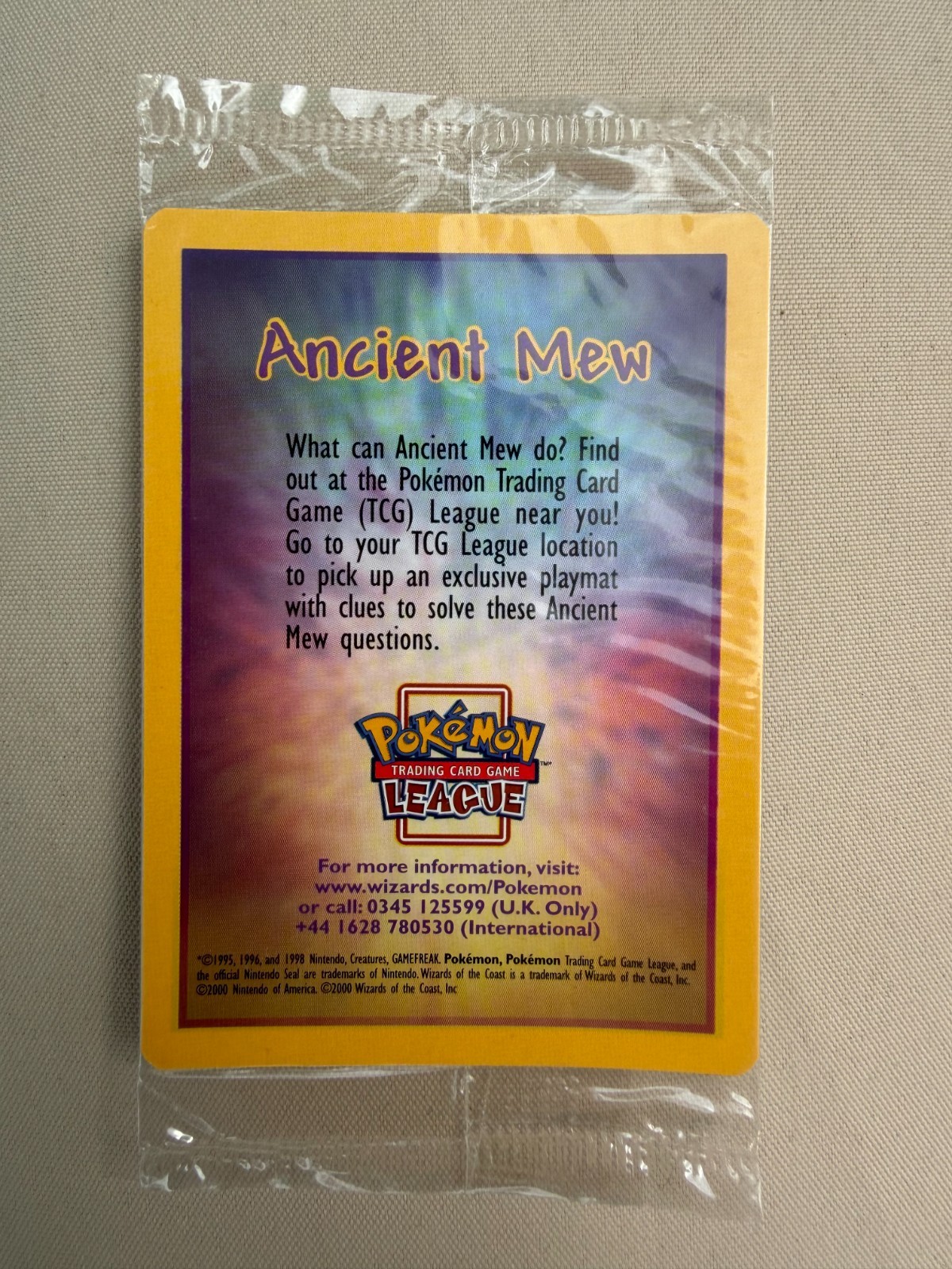 Genuine Vintage Pokemon Ancient Mew Promo Pack with TCG League Insert NEW SEALED Genuine Vintage Pokemon Ancient Mew Promo Pack with TCG League Insert NEW SEALED