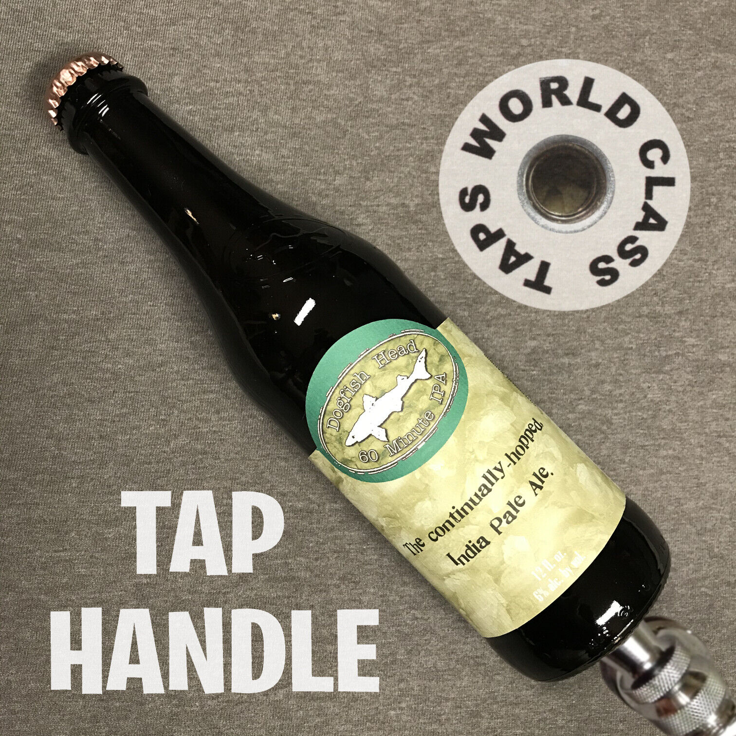 BLOWOUT SALE  vintage DOGFISH HEAD beer bottle TAP HANDLE 60 minute IPA
