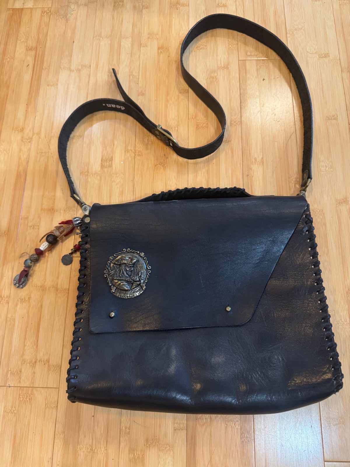 Pirates Of The Carribean Crew Gift Johnny Depp Handmade Leather Bag Rare