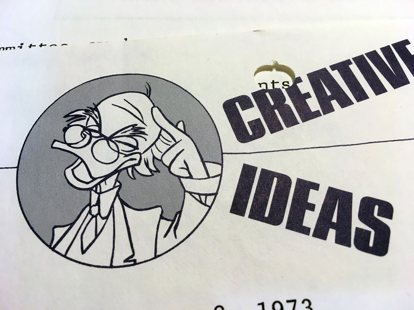 Disneyland 1973 Creative Ideas Award LUDWIG VON DRAKE / Club 33 / Ron Dominguez