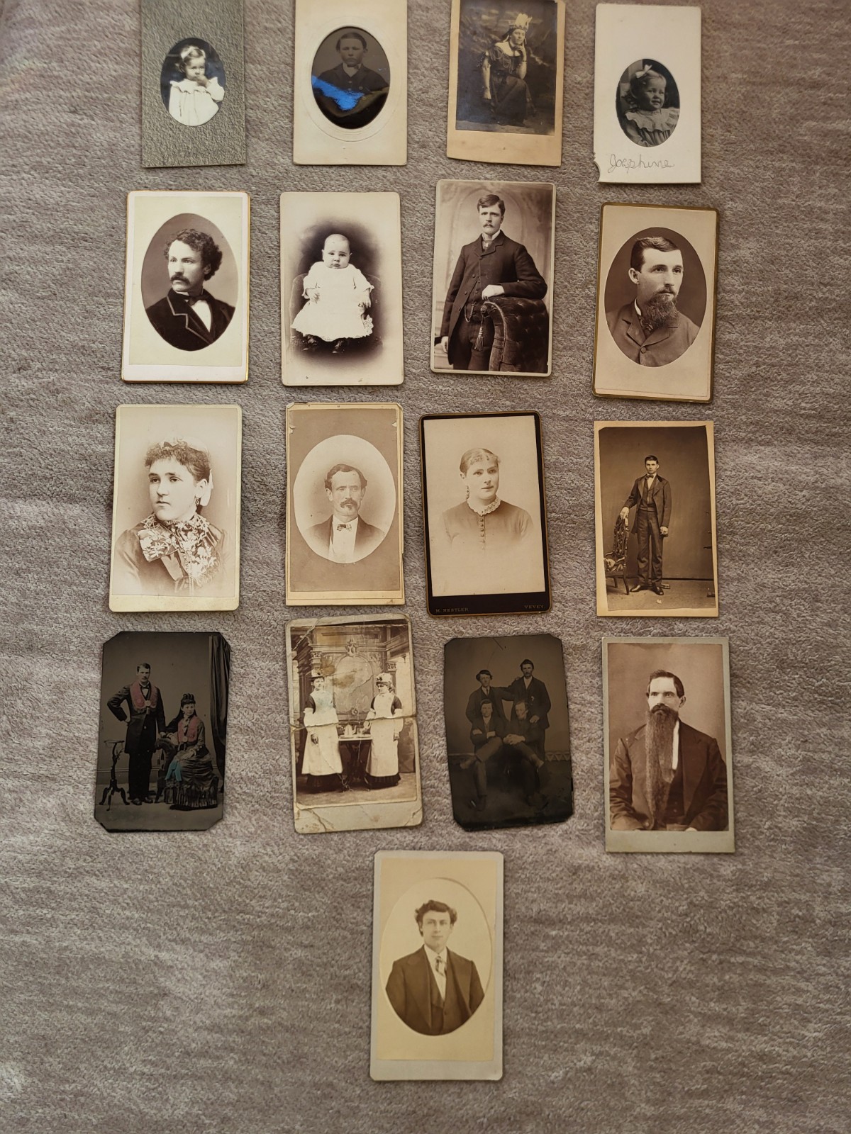 Lot of 17 Antique 1800s CDVs & Tintypes – Rare Montana Territory Photography Lot of 17 Antique 1800s CDVs & Tintypes – Rare Montana Territory Photography