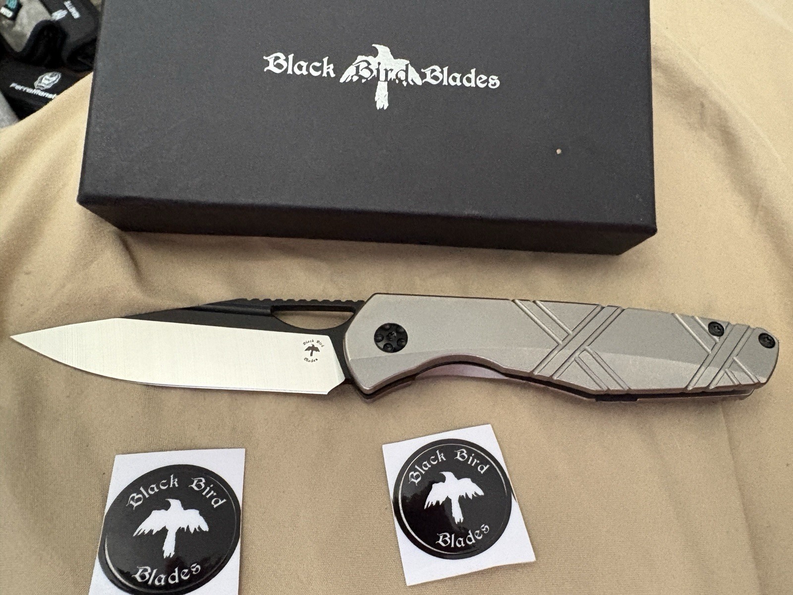 RARE - Black Bird Blades -Grackle -Titanium, Two-Tone CPM Magnacut- On skiffs