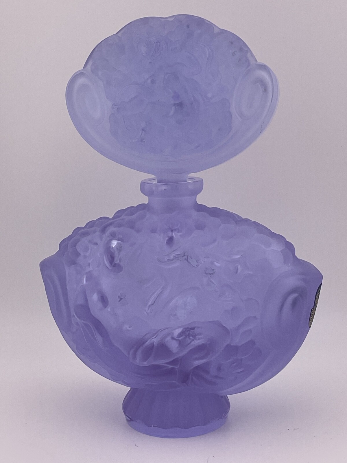 vintage Hoffmann Schlevogt Lalique alexandrite glass perfume bottle 053274 vintage Hoffmann Schlevogt Lalique alexandrite glass perfume bottle 053274