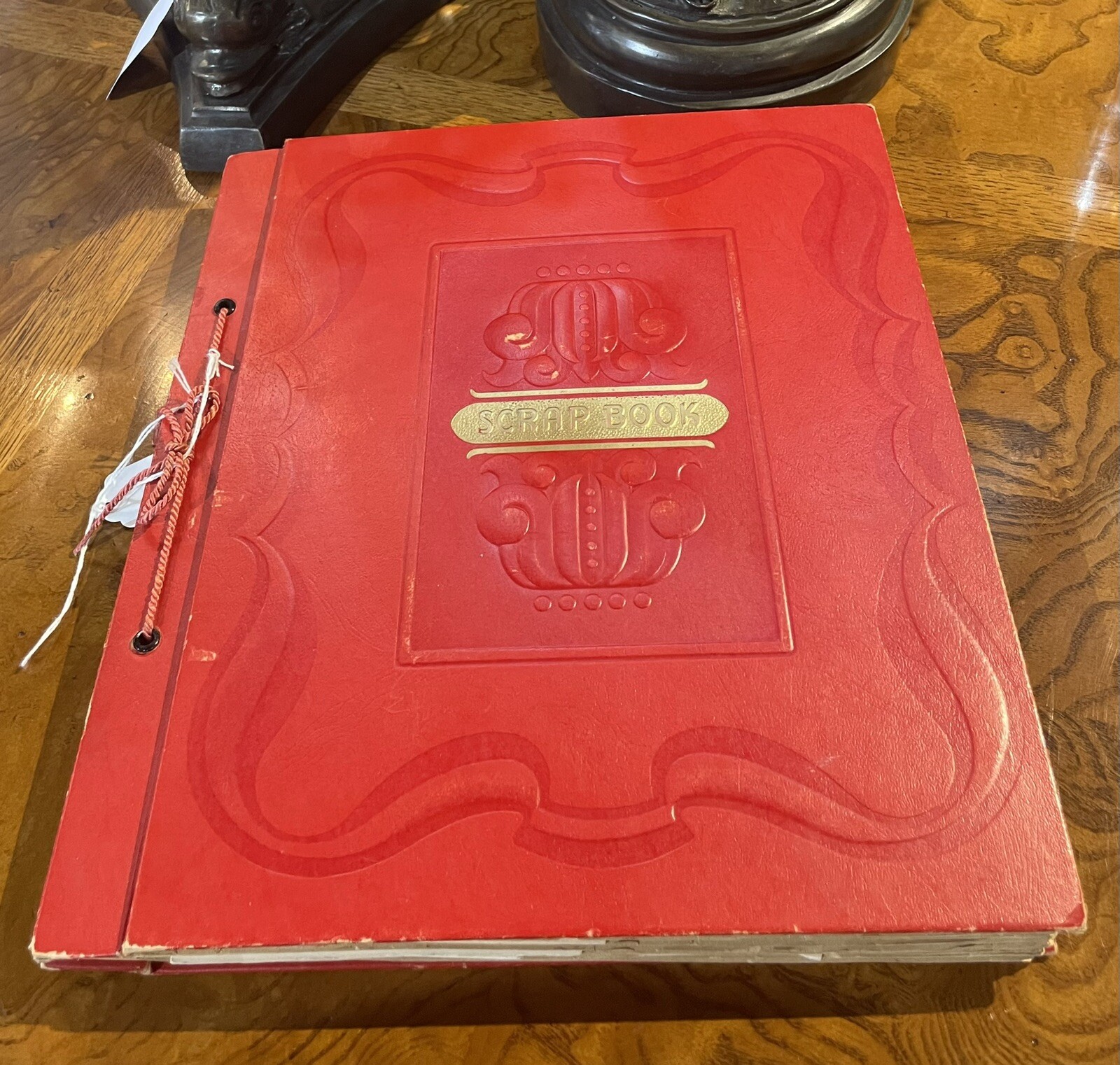Antique Red Embossed Scrap Bk 22 pgs Graduation,Confirmation Greeting Cards,Note Antique Red Embossed Scrap Bk 22 pgs Graduation,Confirmation Greeting Cards,Note