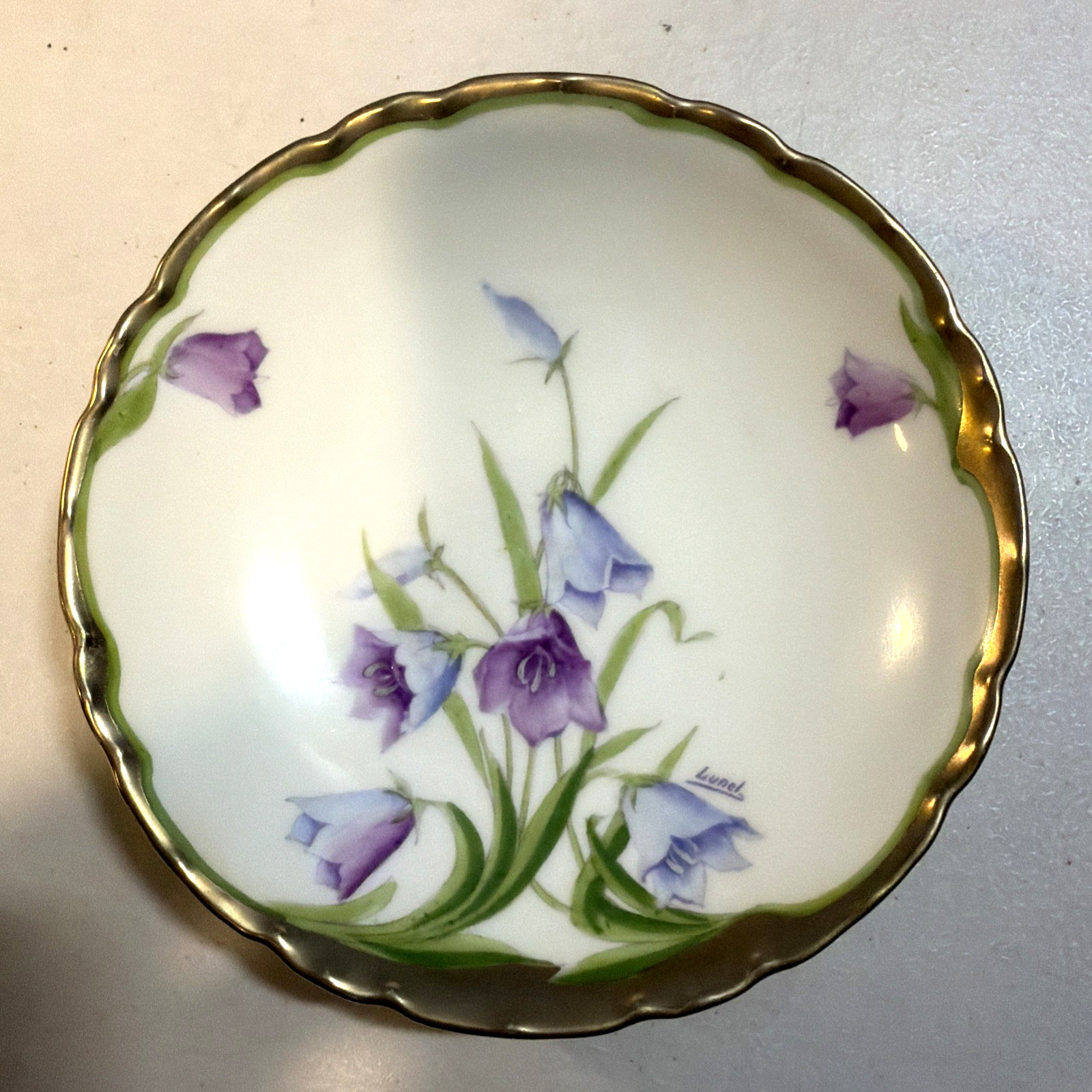 PT Bavaria Tirschenreuth Hand Painted Floral Bowls Set of 3 *Signed Lunel*