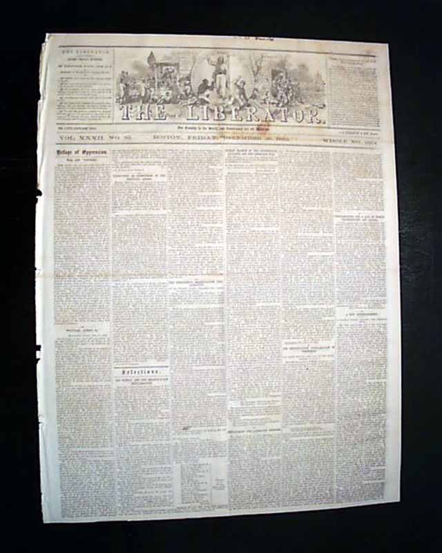 1862 Civil War Liberator Newspaper Emancipation Proclamation Frederick Douglass 1862 Civil War Liberator Newspaper Emancipation Proclamation Frederick Douglass