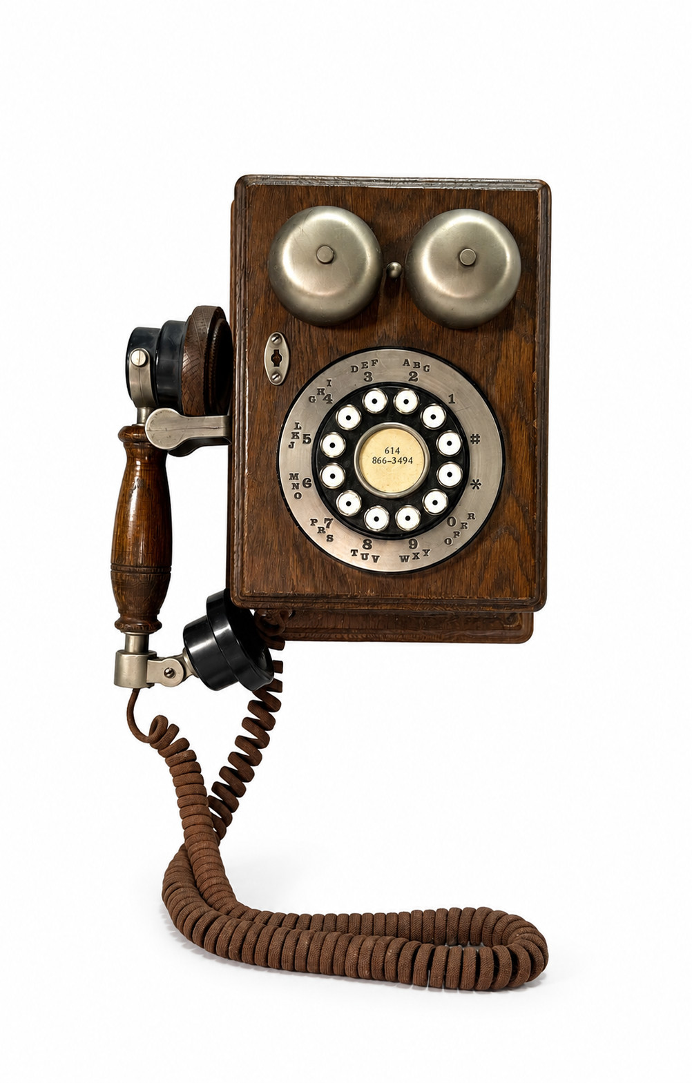 Vintage 1981 Western Electric Bell Country Junction Wood Rotary Wall Phone Retro