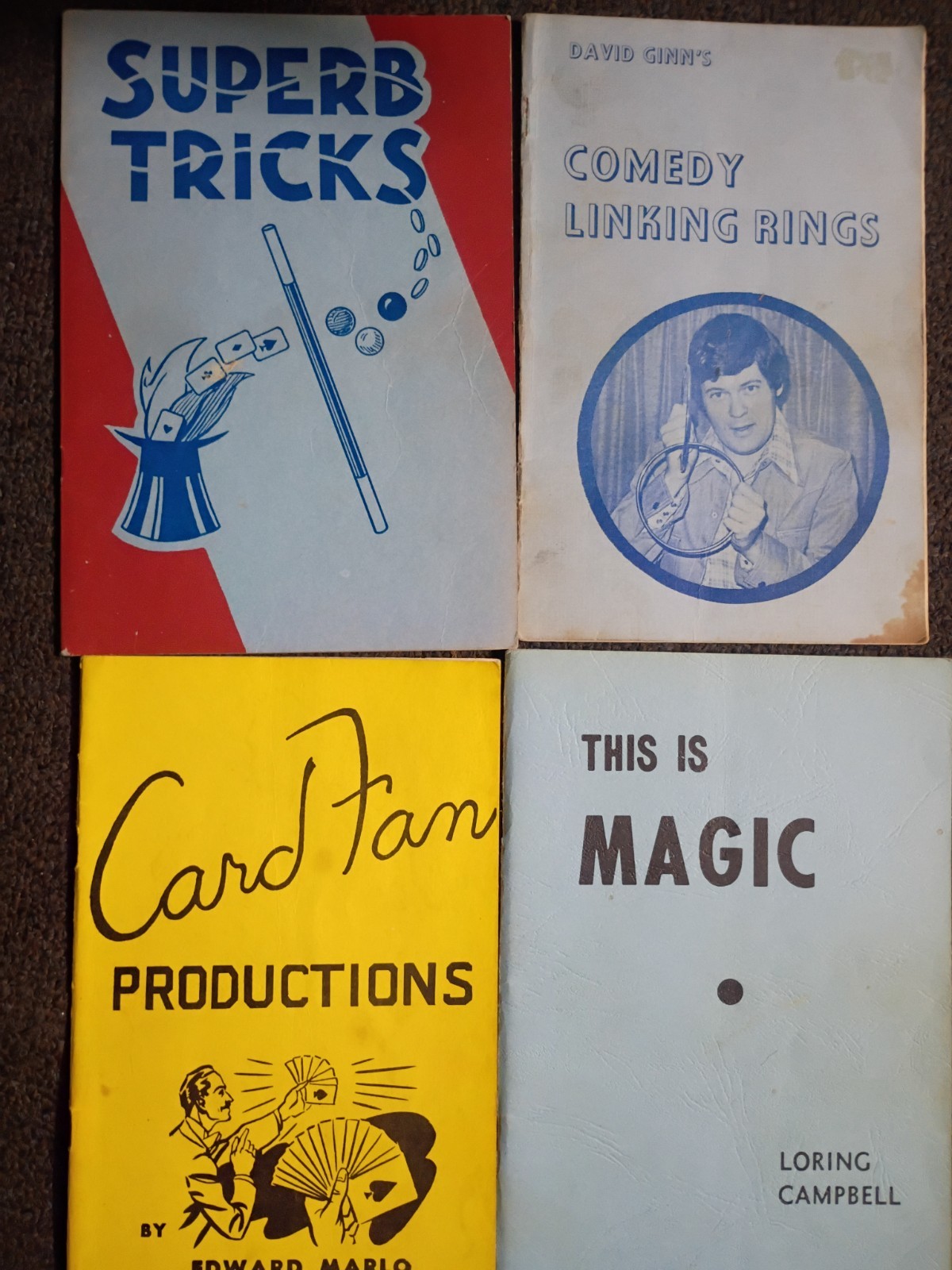 lot of 4 vintage magic pamphlets