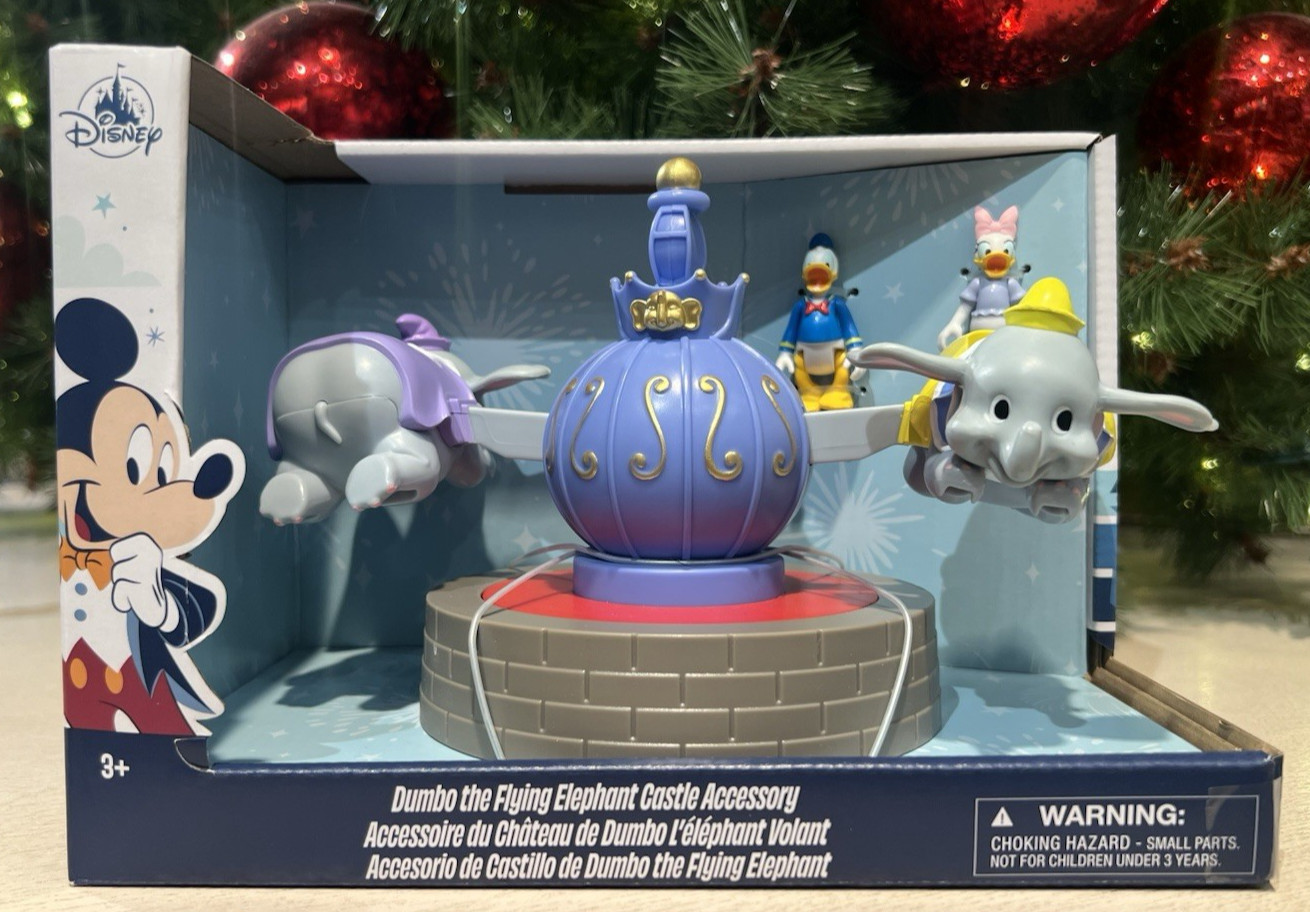 Disney Parks Dumbo The Flying Elephant Attraction Toy Castle Accessory NEW Disney Parks Dumbo The Flying Elephant Attraction Toy Castle Accessory NEW