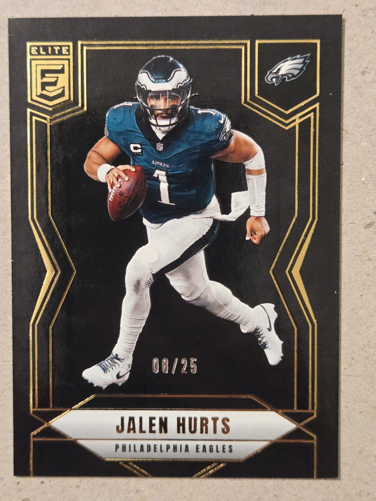 2025 ELITE JALEN HURTS #22 BLACK #8/25 RARE FOOTBALL CARD 2025 ELITE JALEN HURTS #22 BLACK #8/25 RARE FOOTBALL CARD