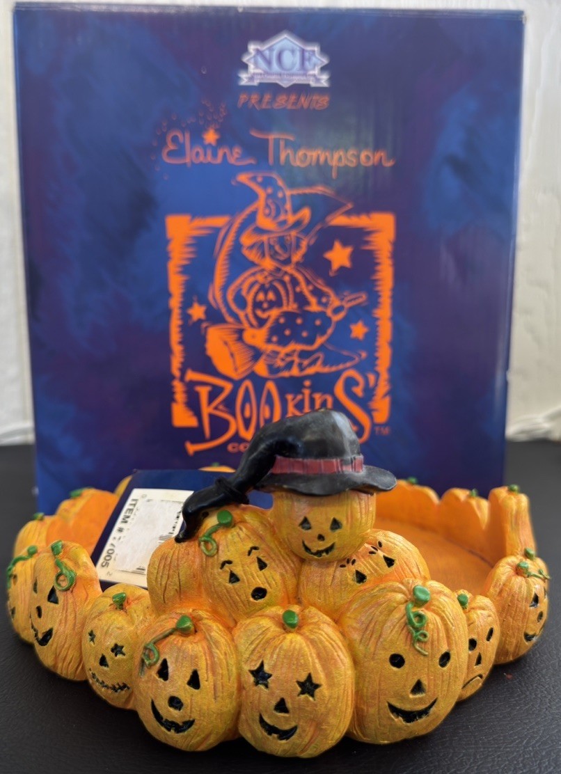 VTG 90’s Candle Holder Halloween Pumpkins For 6 In Candle By Elaine Thompson