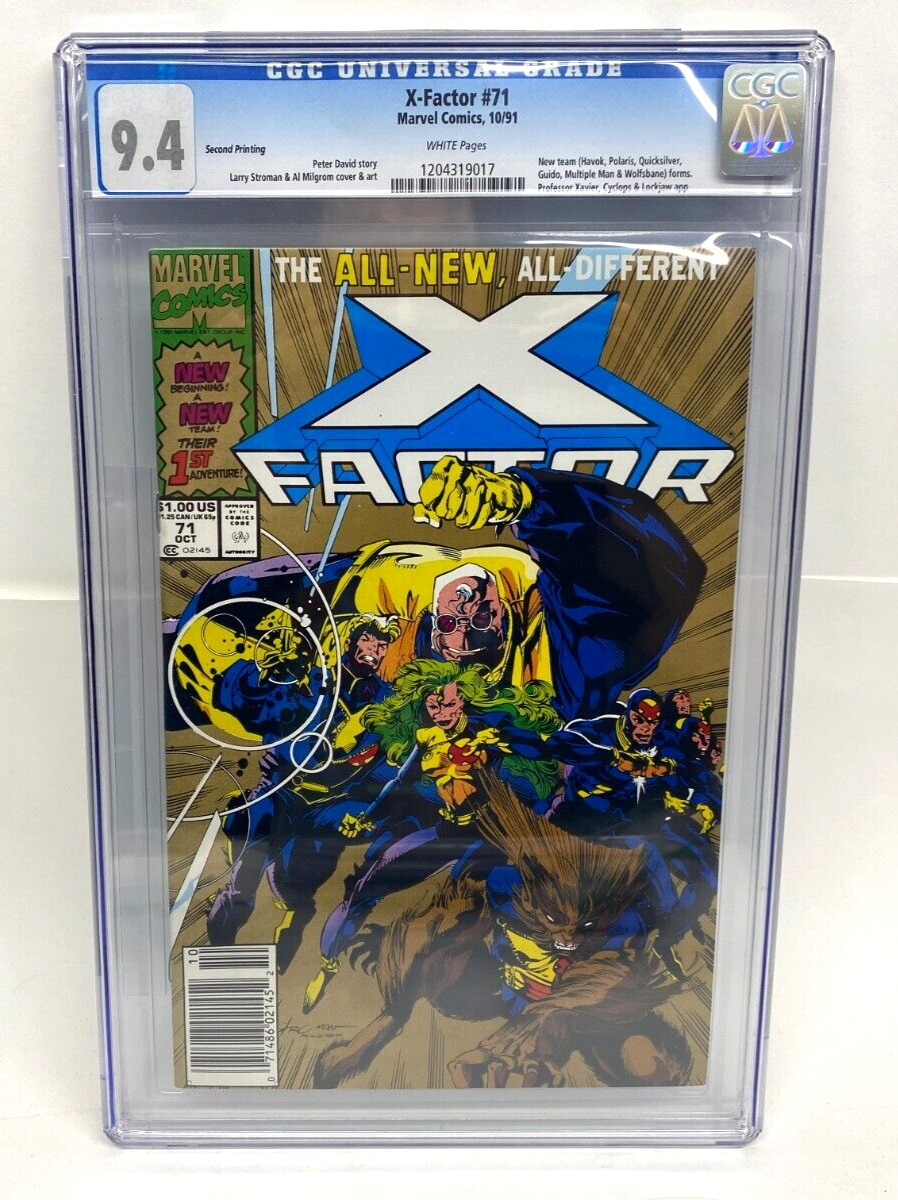 1991 X-Factor #71 CGC 9.4 NM- Second Printing Marvel Comic Book Newsstand ToyBiz