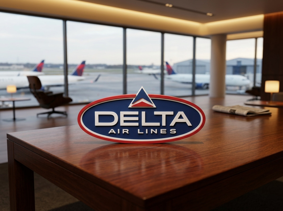 Retro Delta Air Lines 3D Wall Desk Shelf Sign Aviation Travel Decor Retro Delta Air Lines 3D Wall Desk Shelf Sign Aviation Travel Decor