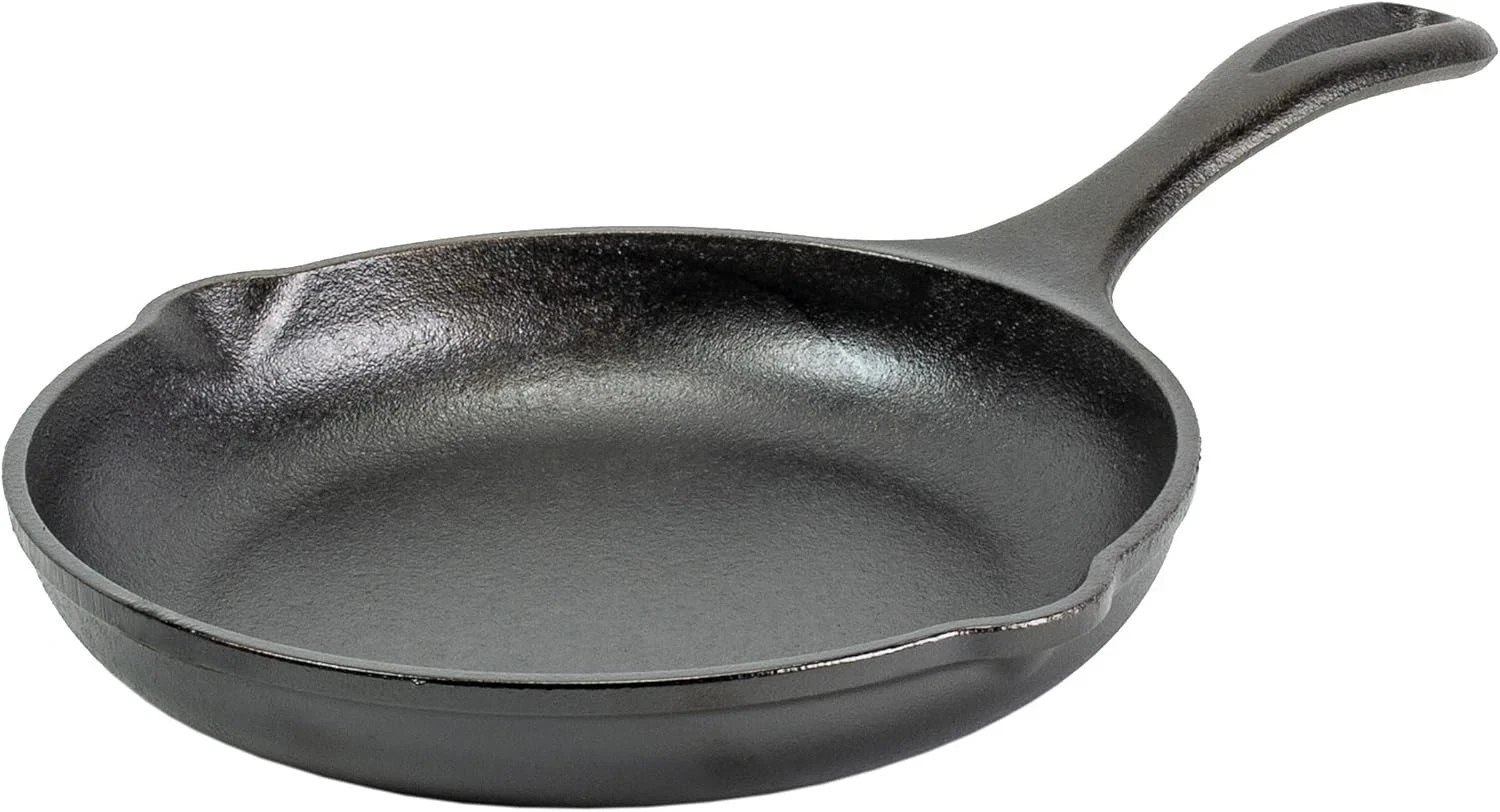 Lodge 8" Cast Iron Skillet - Chef Collection - Perfect Sear - Ergonomic Handles Lodge 8" Cast Iron Skillet - Chef Collection - Perfect Sear - Ergonomic Handles
