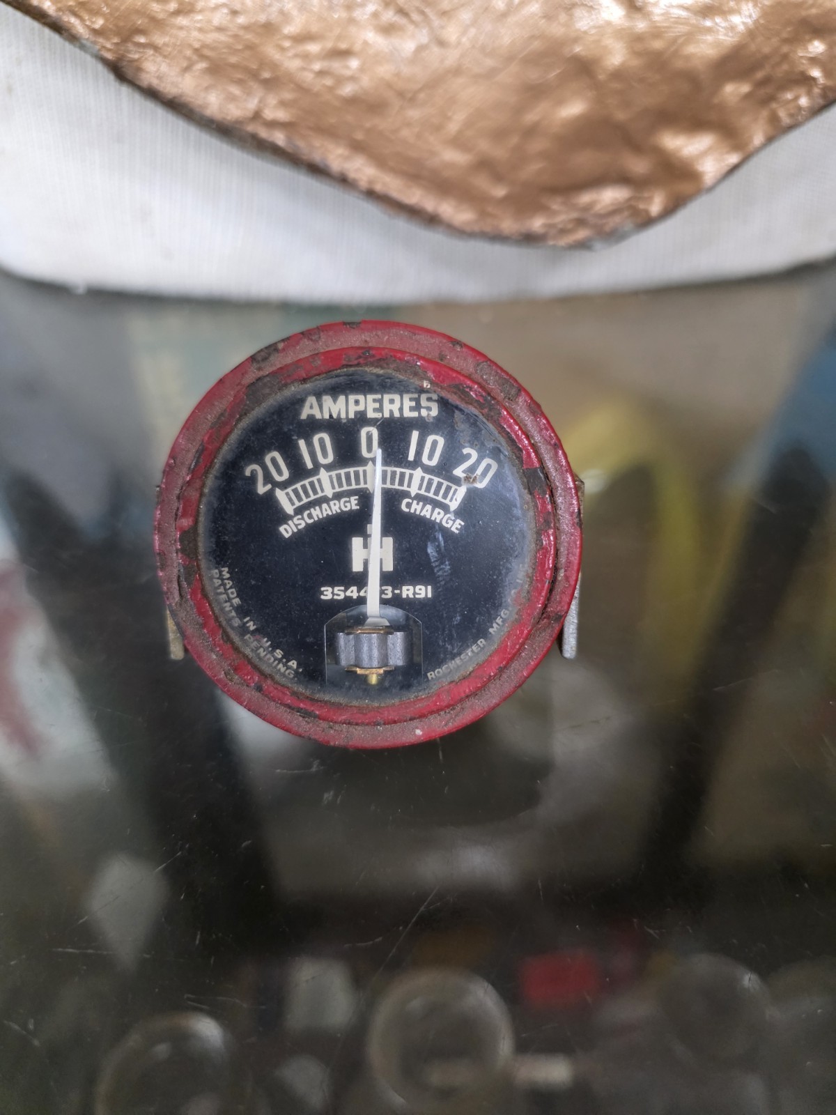 Vintage IH International Harvester Farm Tractor Amperes Amps Gauge Untested 