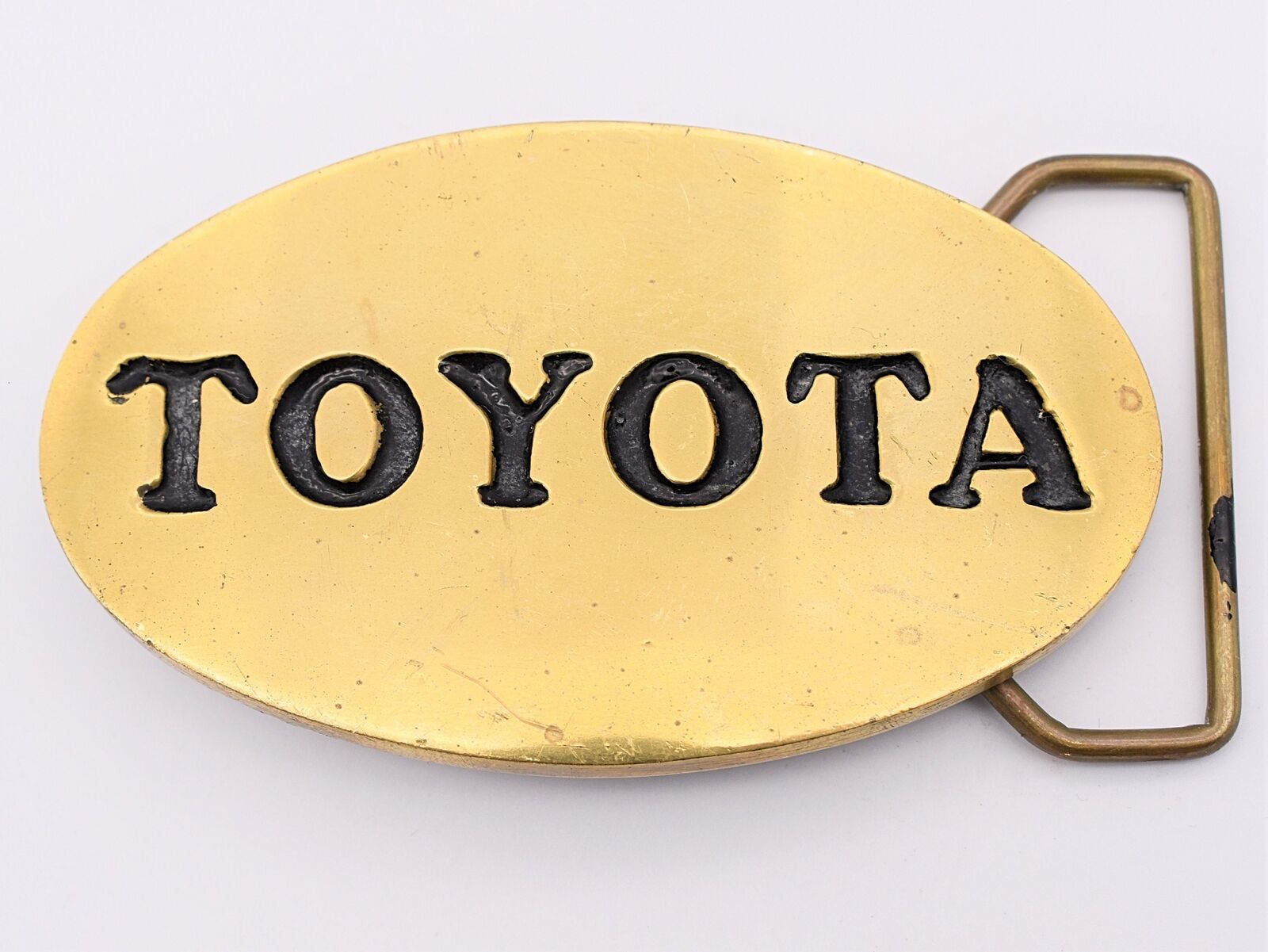 Toyota Solid Brass Vintage Belt Buckle