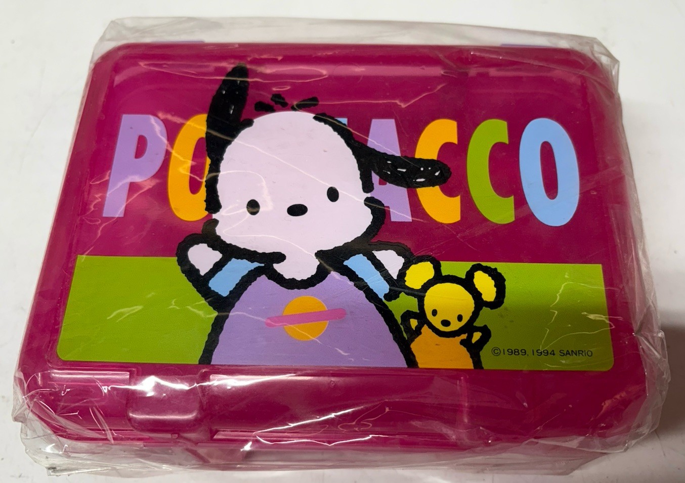 Vintage Pochacco Pencil School Storage Box Sanrio 1997 By Hello Kitty Craft Tote Vintage Pochacco Pencil School Storage Box Sanrio 1997 By Hello Kitty Craft Tote